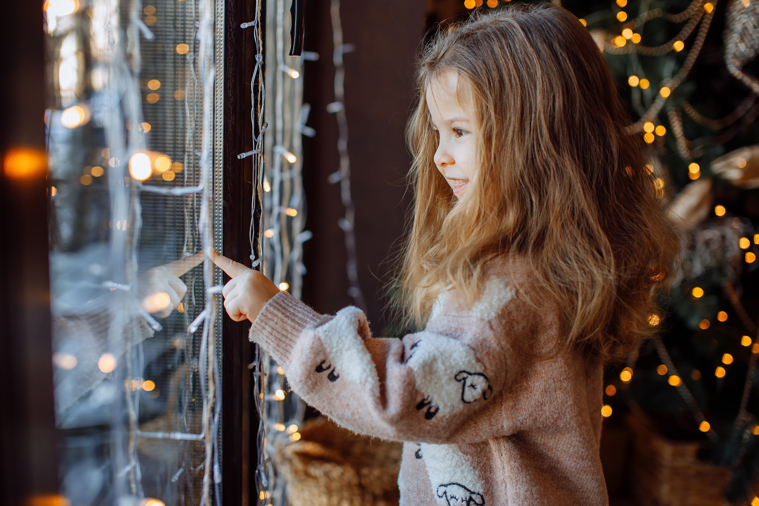Новогодняя студийная загородном доме. Фотограф, видеограф