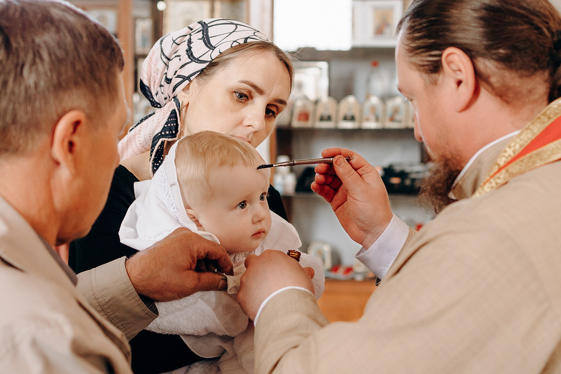 Крещение в Соловцовке. Семейный фотограф в Пензе Мария Левина