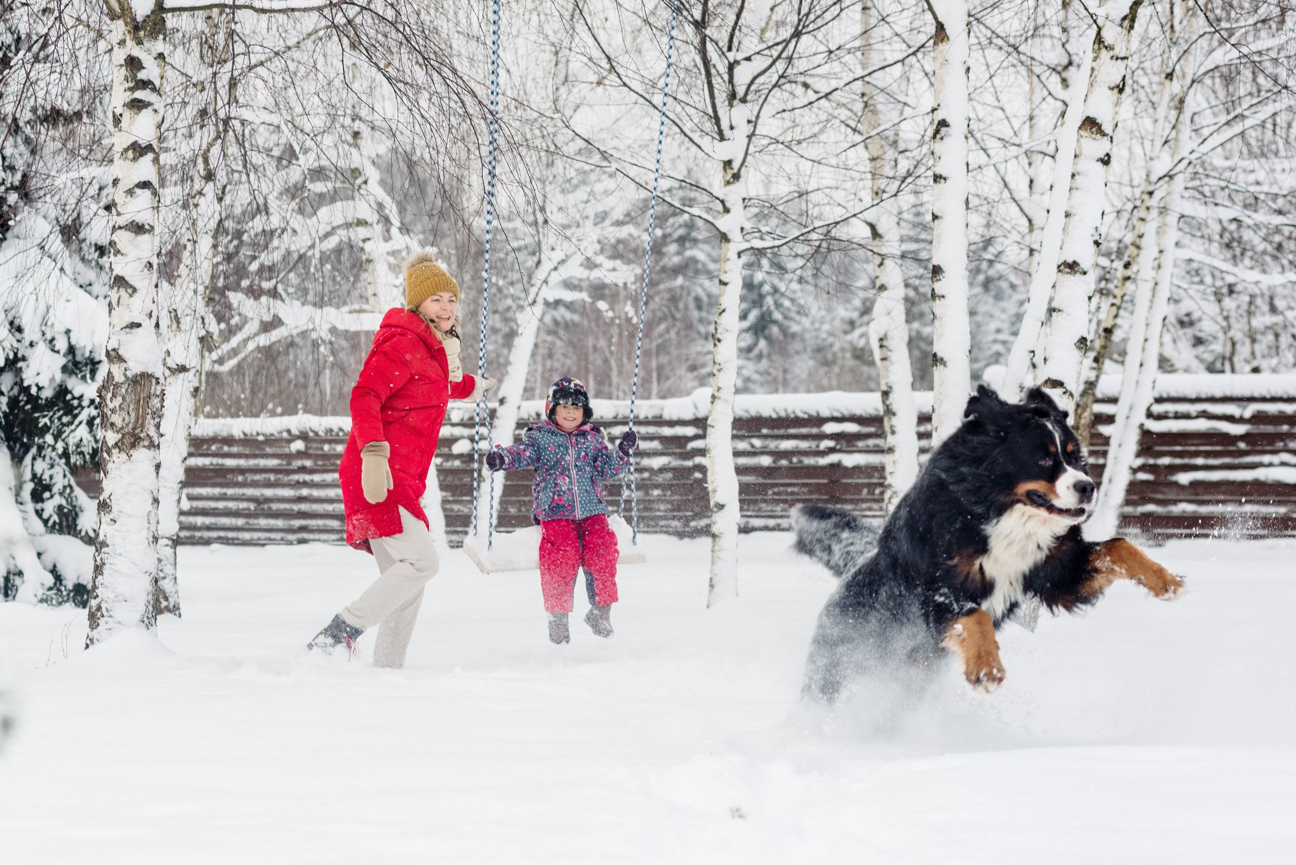 Зимняя семейная фотосессия за городом большой семьи. Семейный фотограф в Москве Елена Снегирева