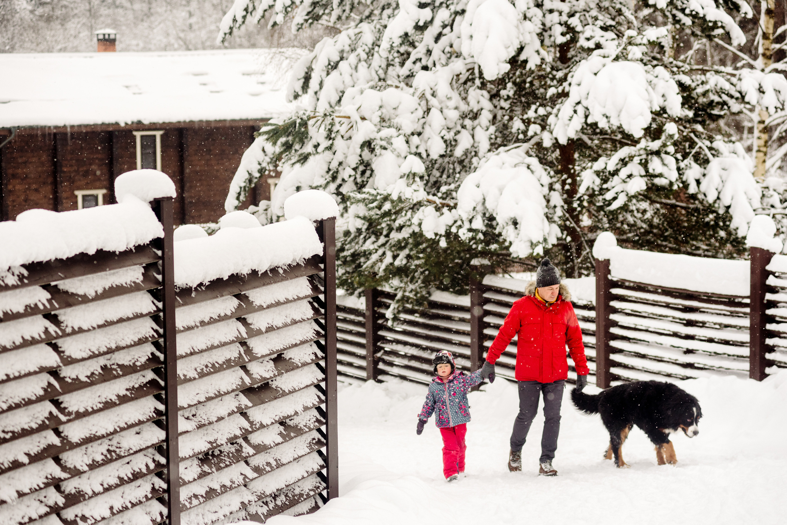 Зимняя семейная фотосессия за городом большой семьи. Семейный фотограф в Москве Елена Снегирева