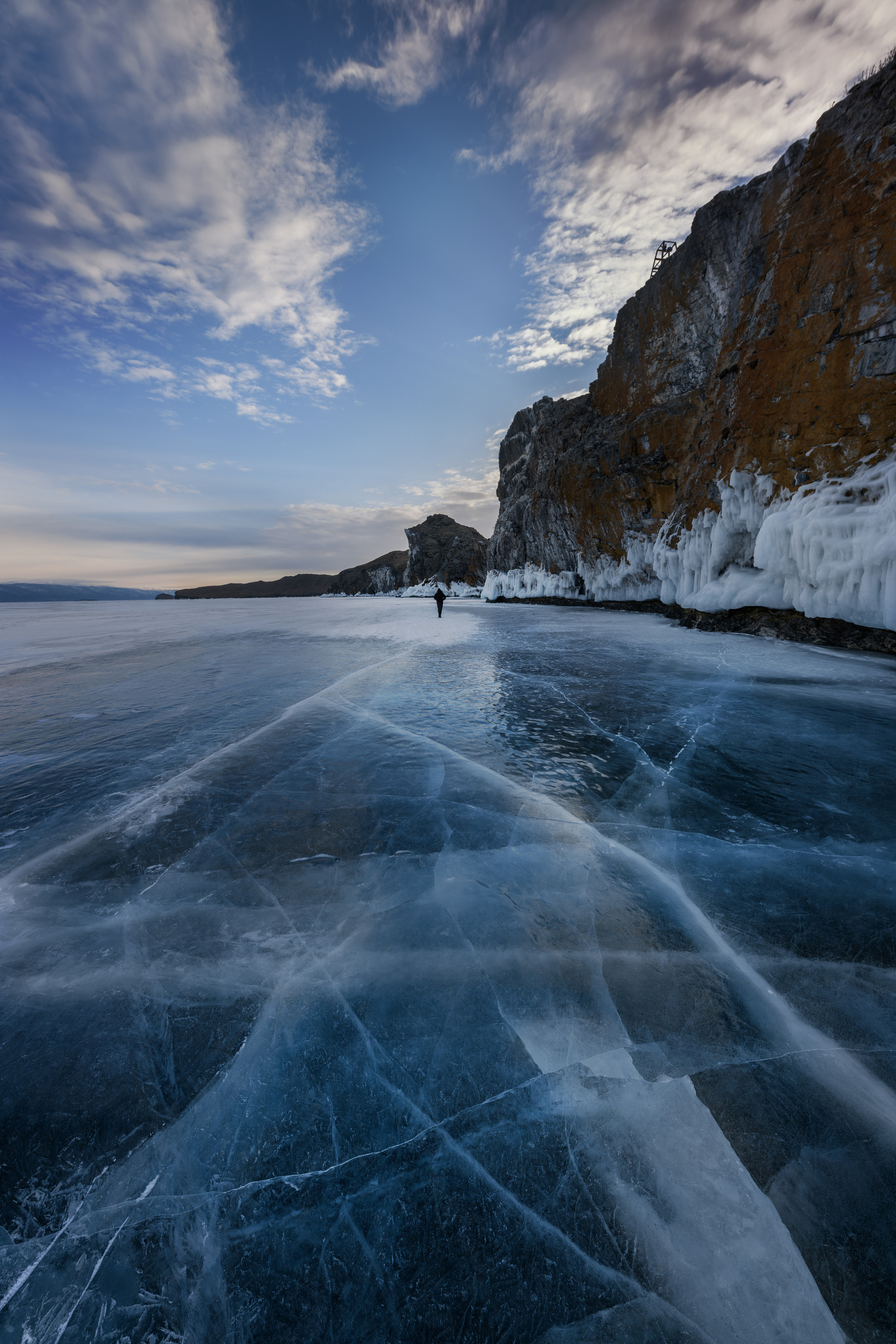 A long way. Olkhon island, Baikal, Siberia, Russia.