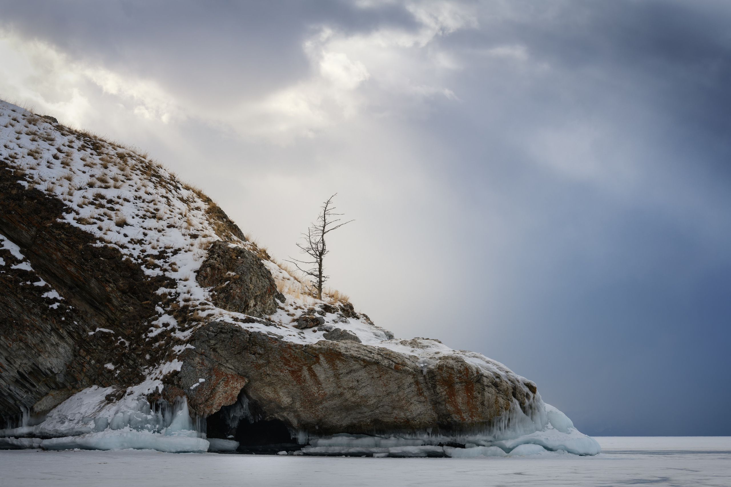 Alone. Olkhon island, Baikal, Siberia, Russia.