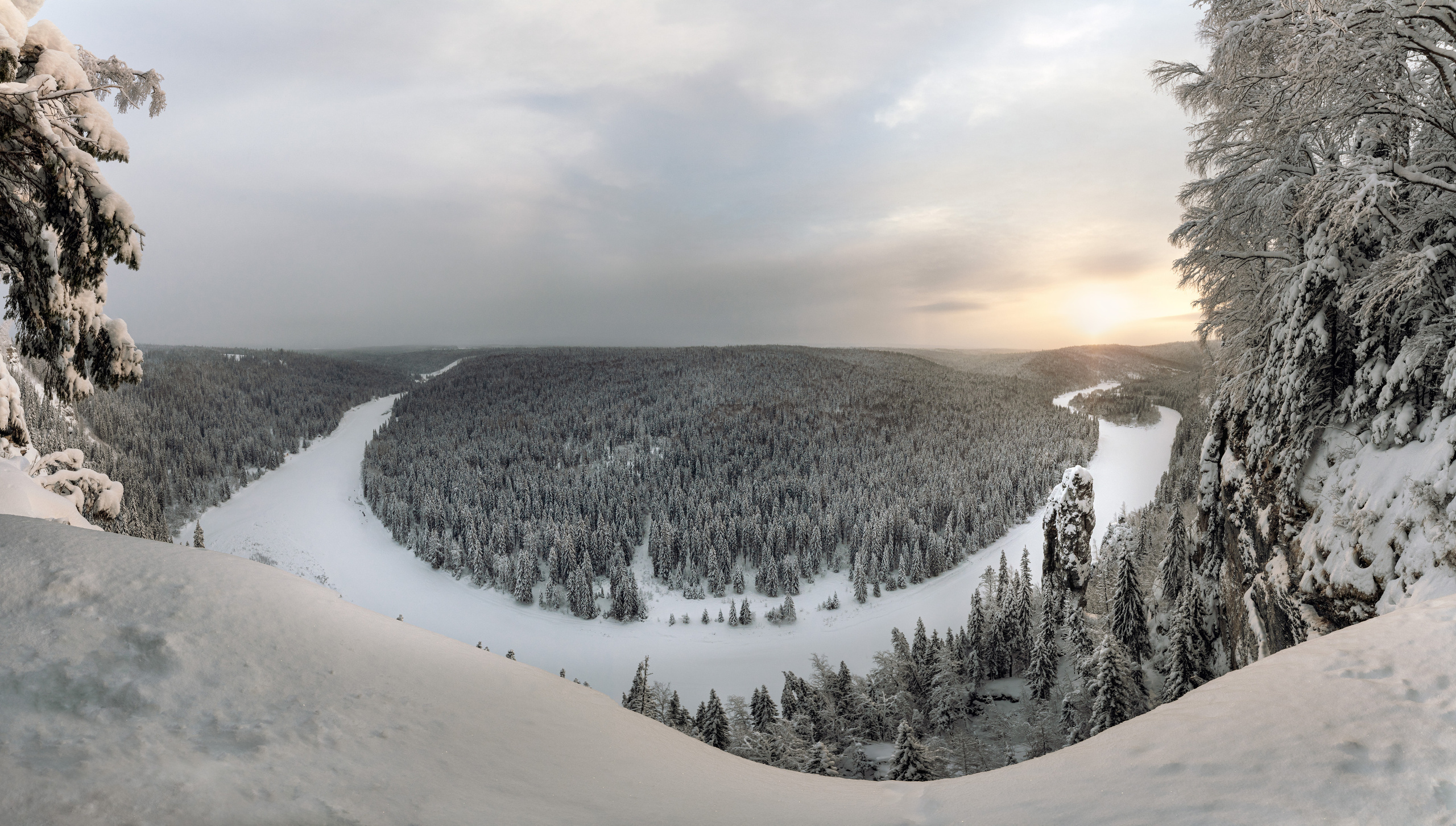 Perm krai expanse. Usvinsky Pillars, Perm krai, Russia.
