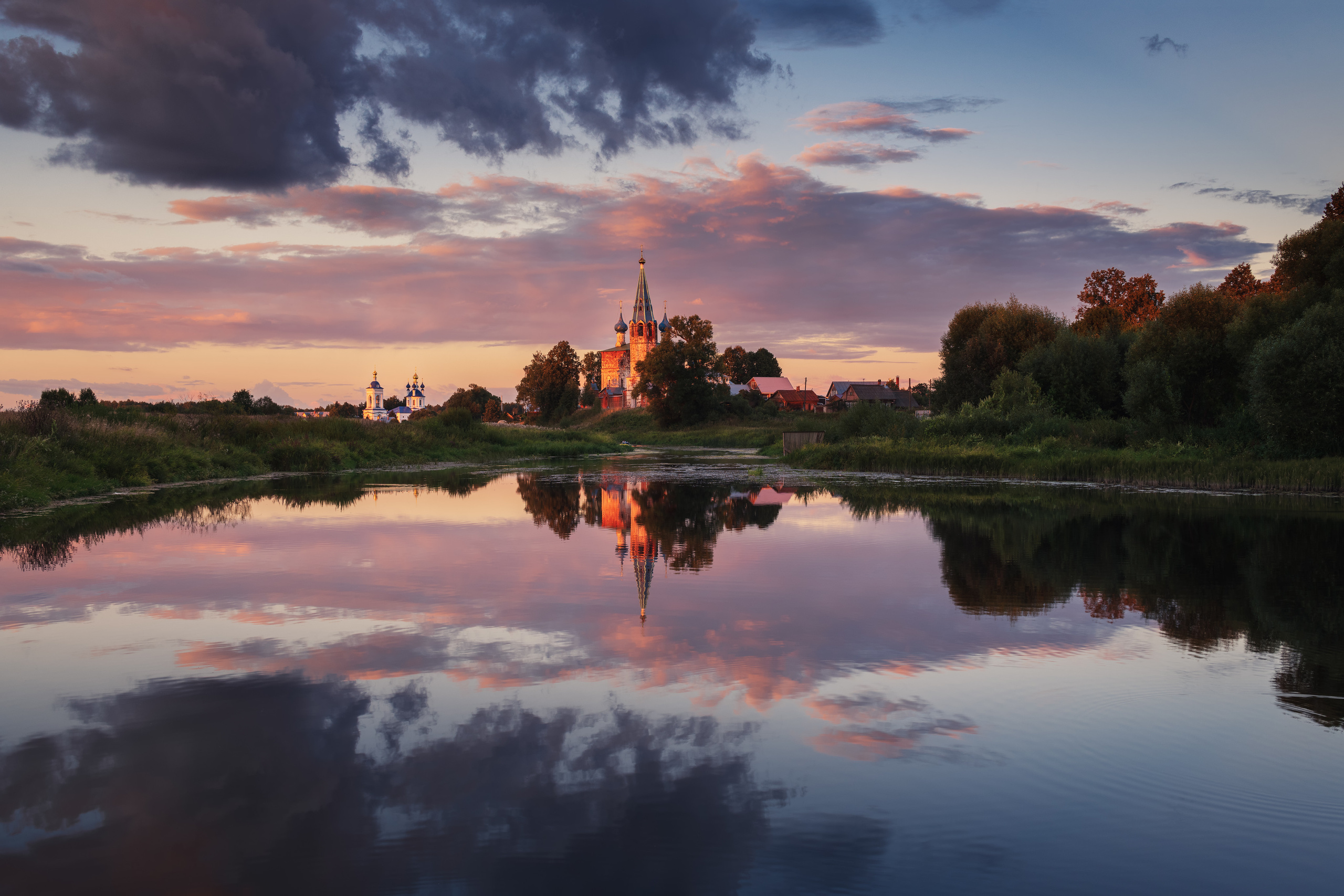 Breath of sunset. Dunilovo, Ivanovskaya region, Russia.