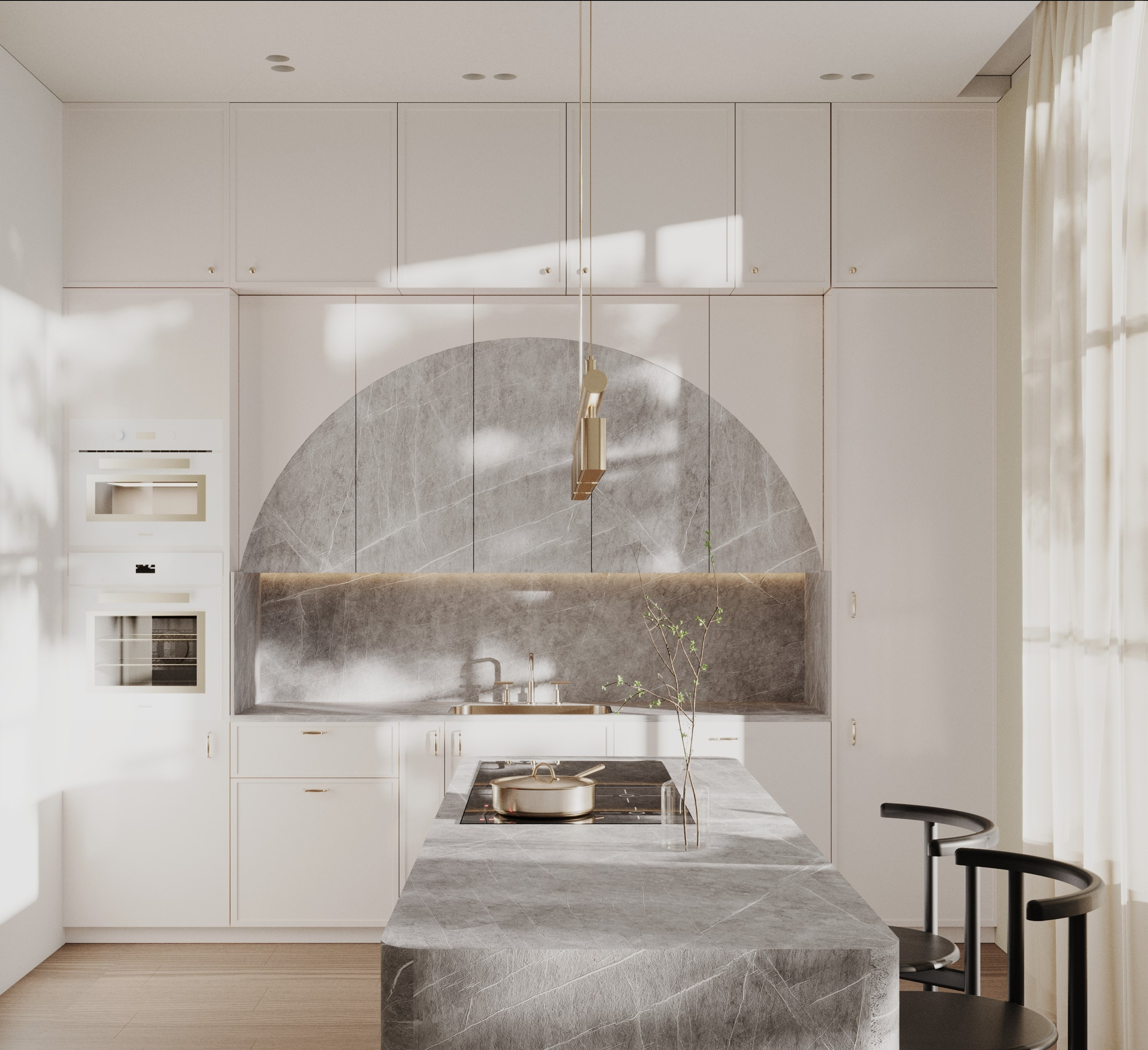 Интерьер загородного дома. Студенческий проект, 2024 г. Главная