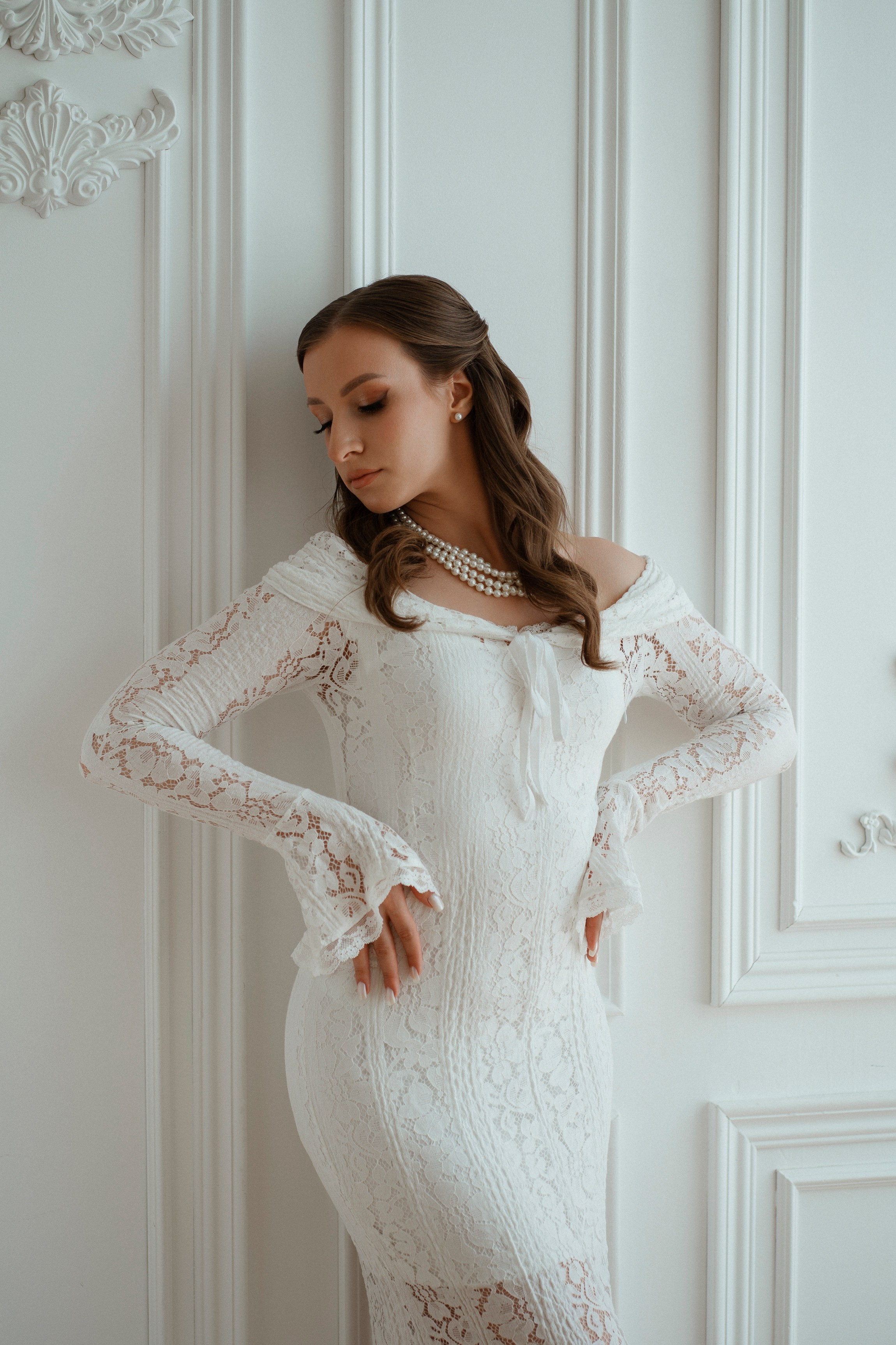 "Свадебная фотосессия в Пензе: нежный образ невесты в студии".