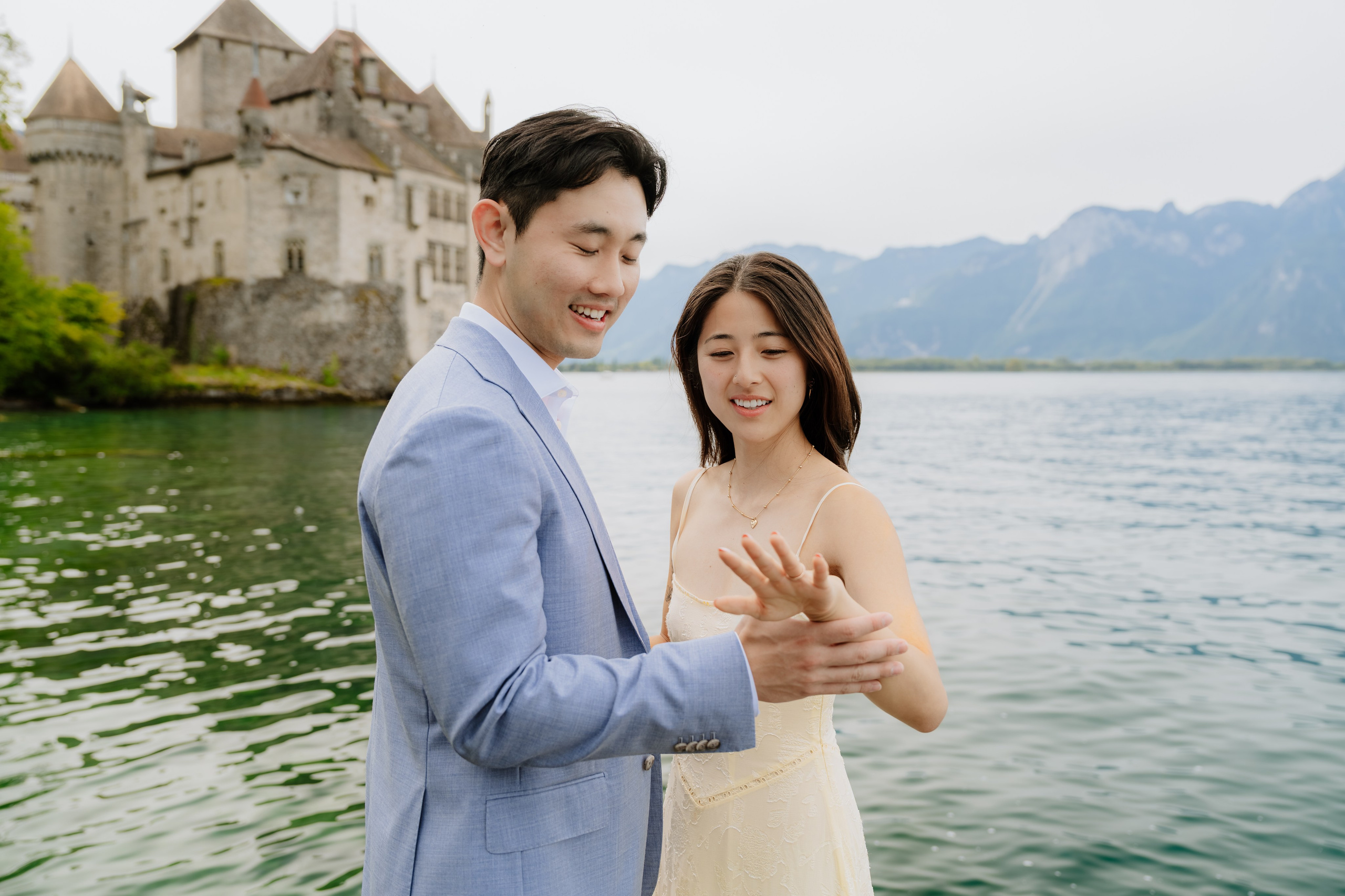 Kristi & Andy | Proposal Montreux. Professional Wedding Photographer Geneva & Romande Switzerland | Tanya Creator