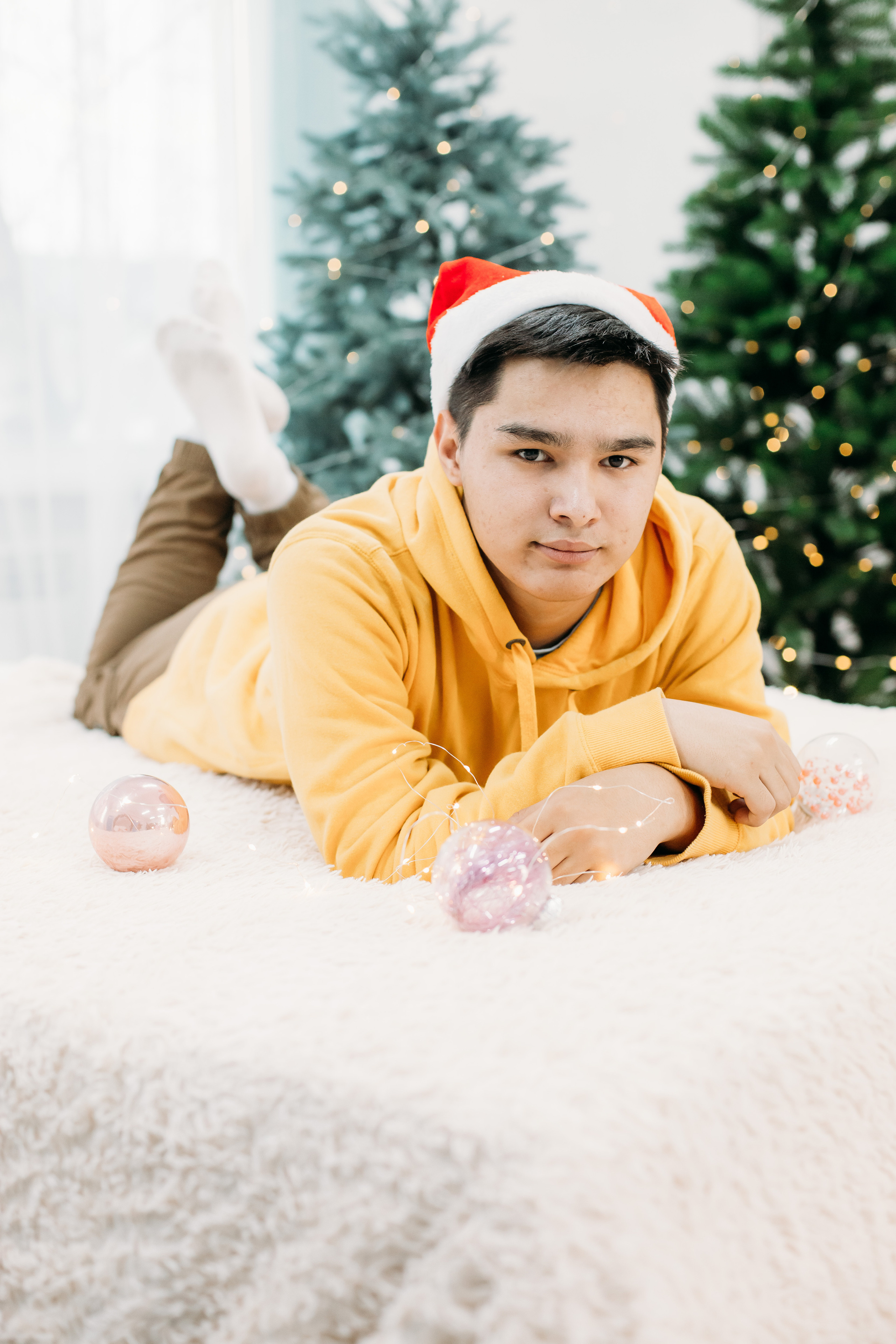 Школьники В Новогодней студии. Фотограф Бурятия. Печать фотокниг