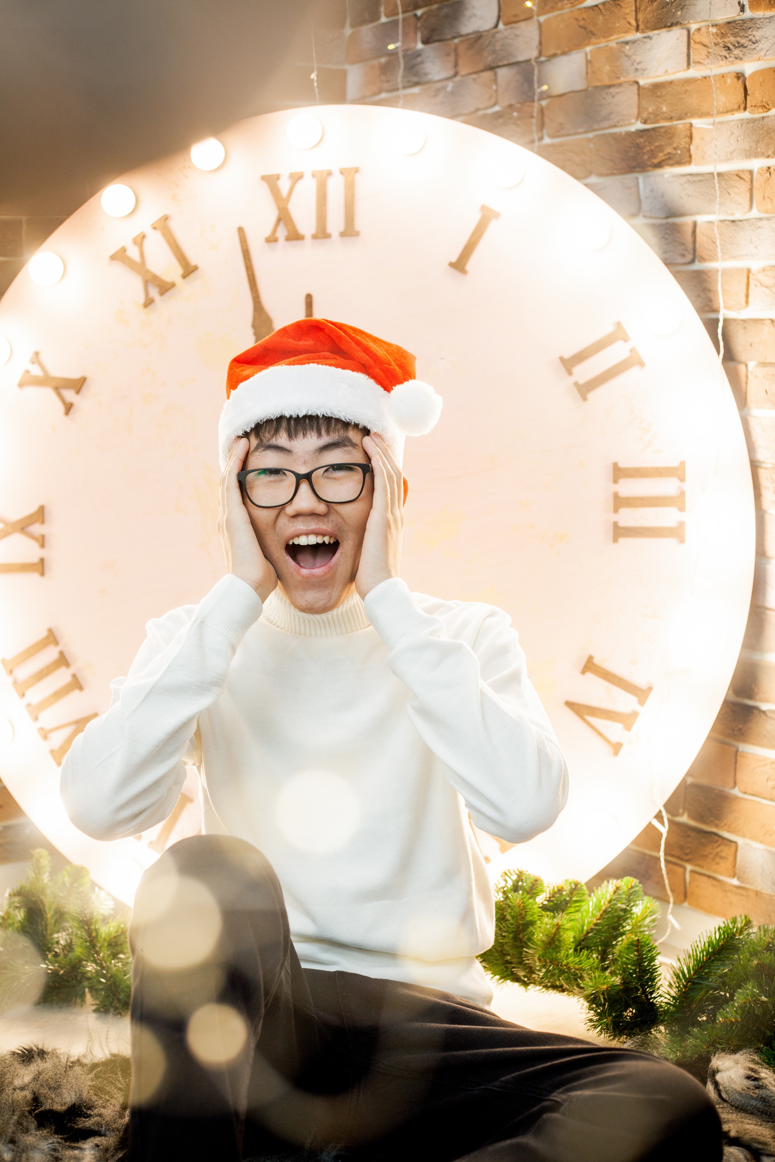 Школьники В Новогодней студии. Фотограф Бурятия. Печать фотокниг