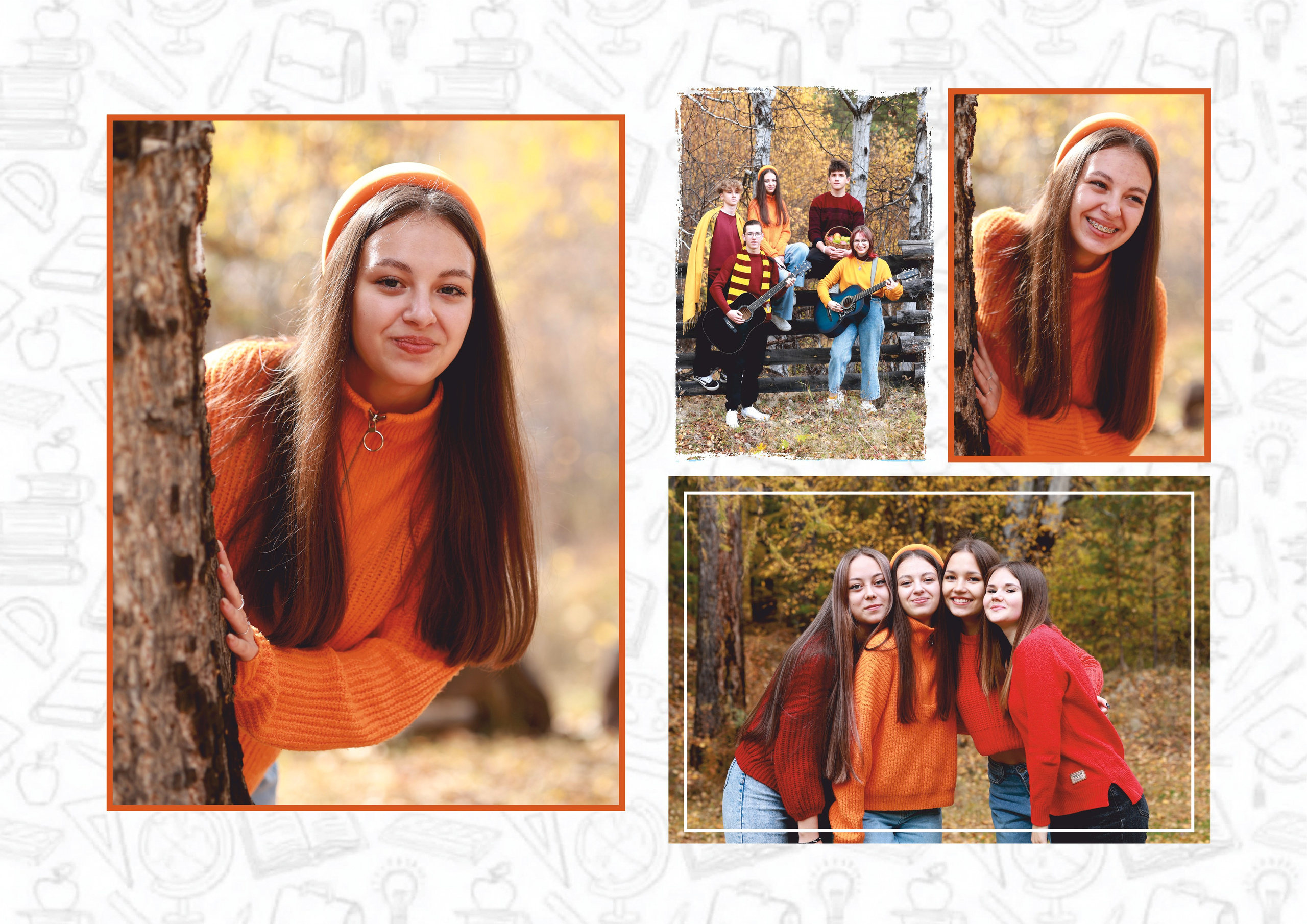 Школьники и детсадовцы (осень). Фотограф Бурятия. Печать фотокниг