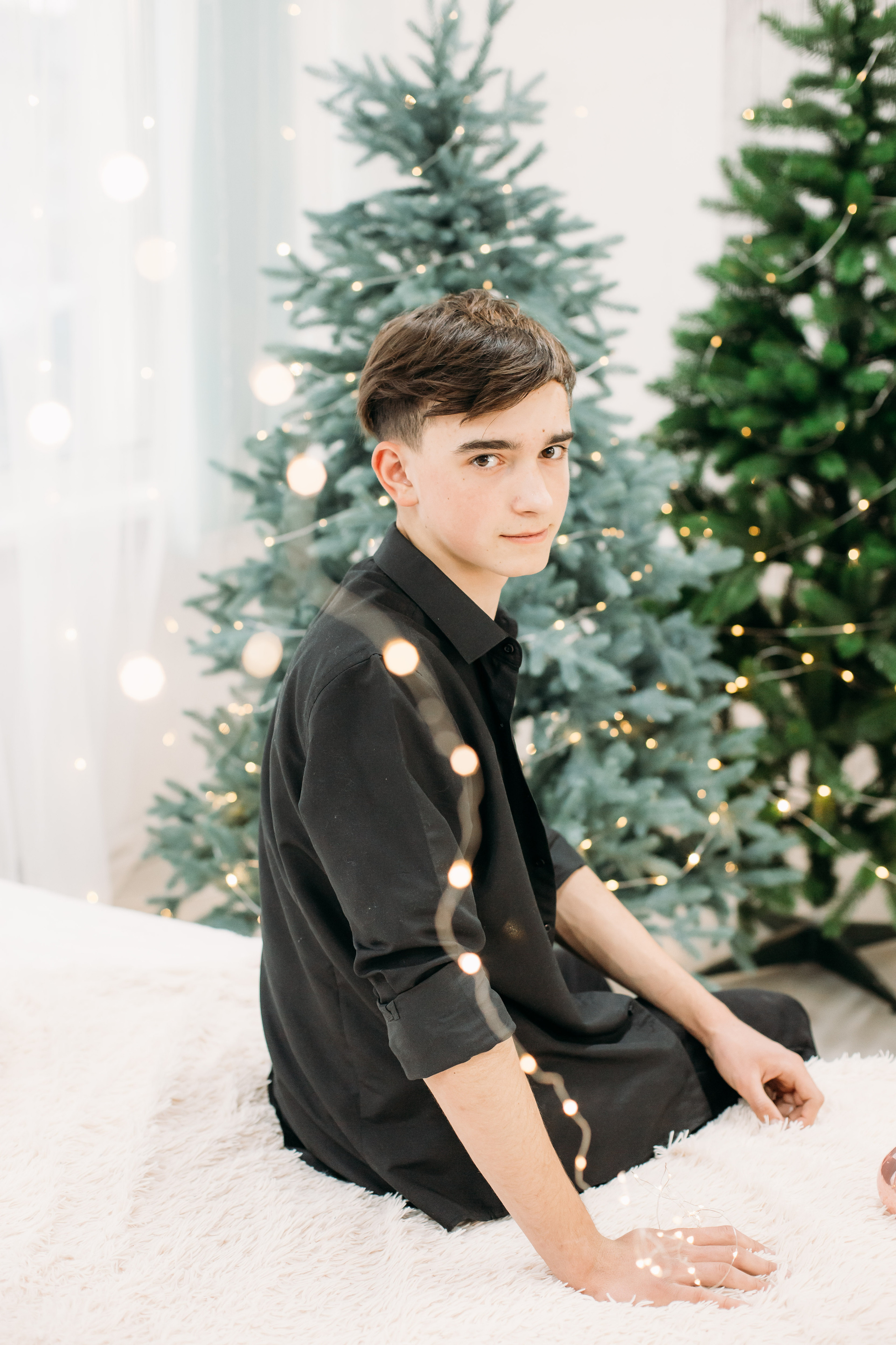 Школьники В Новогодней студии. Фотограф Бурятия. Печать фотокниг