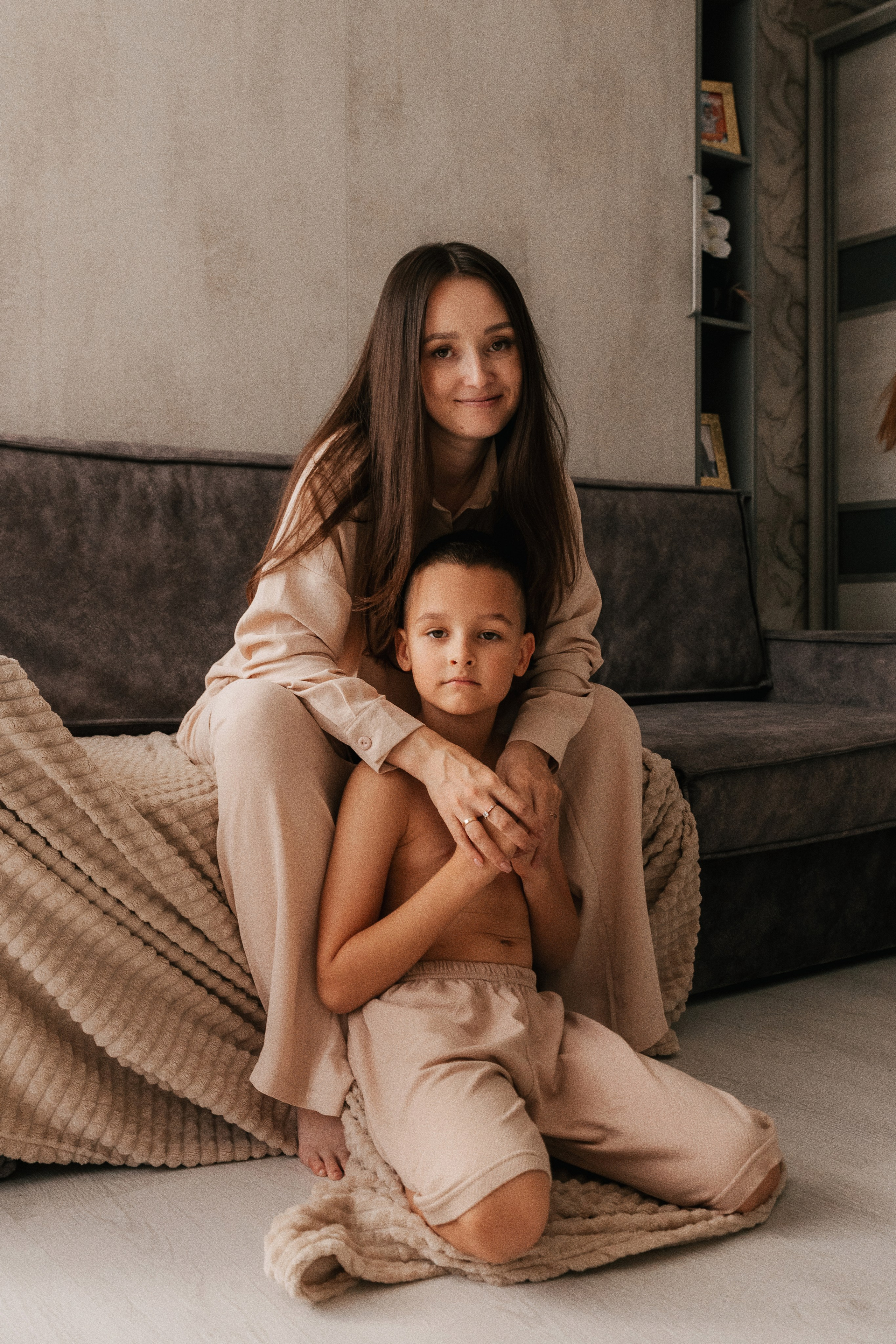 Стас, Юля, Артем и Алина. Семейный фотограф • Домашние съемки в Нижнем Новгороде