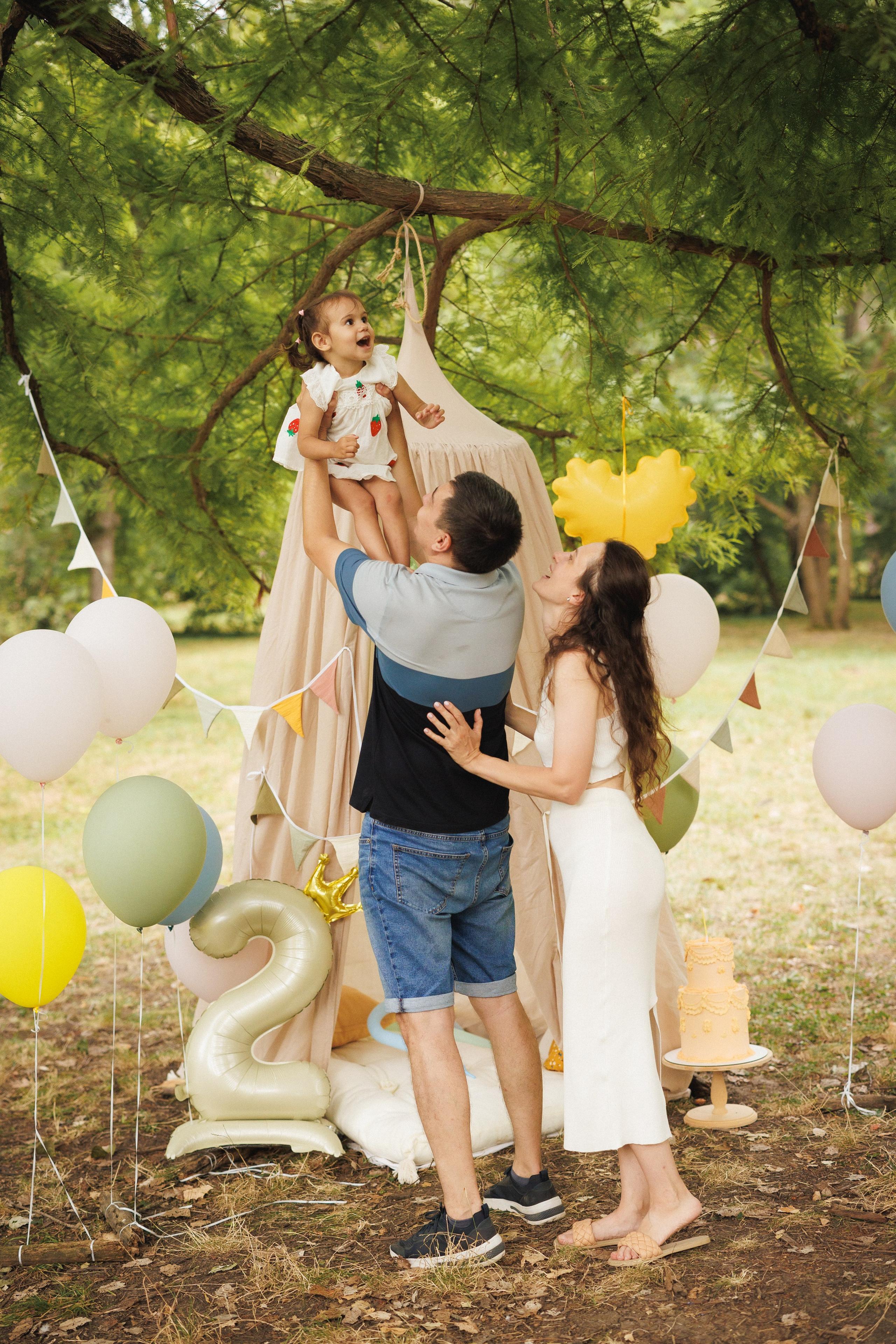 Детская, семейная фотосессия для именинников в парке, город Краснодар. Семейный и детский фотограф в Краснодаре Анна Трашкова