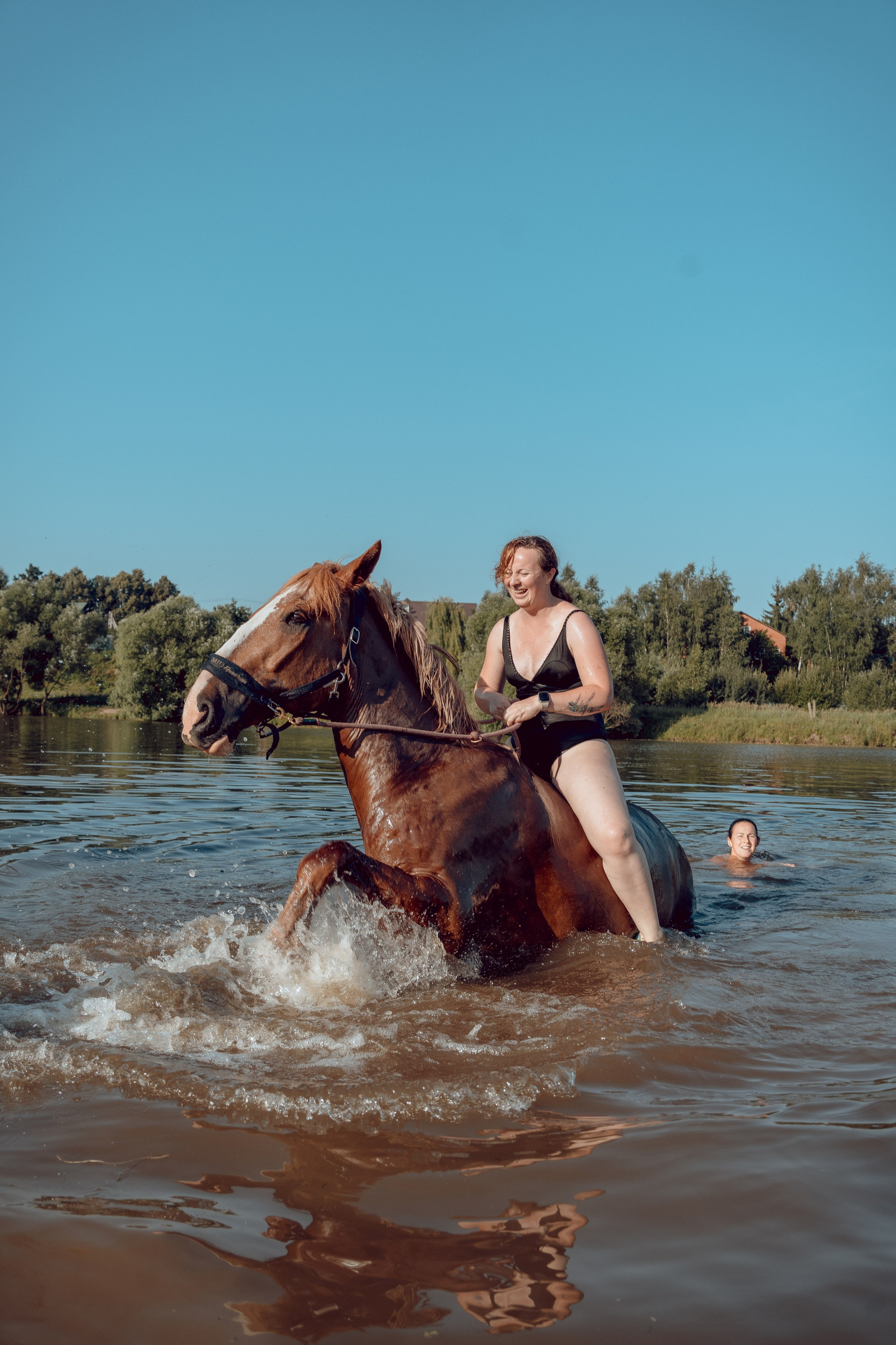 Купание лошадей 05.07.2024. Портретный и семейный фотограф в Москве/Видное