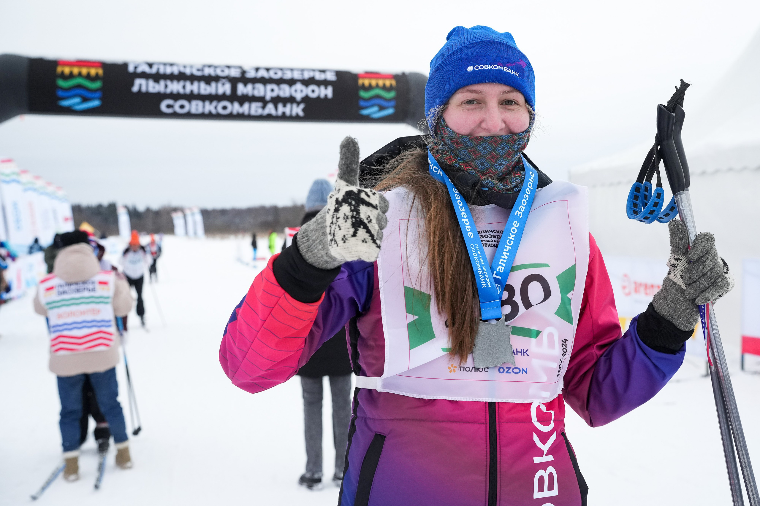 Галичское заозерье лыжный марафон Совкомбанк. Репортажный фотограф Сергей Сажин г. Ярославль