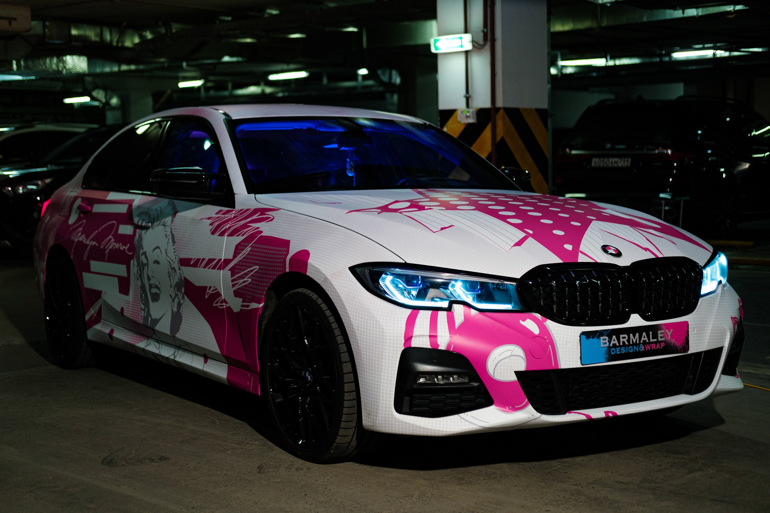 Винилография на BMW 3 G20. Студия дизайна и оклейки авто Barmaley Design
