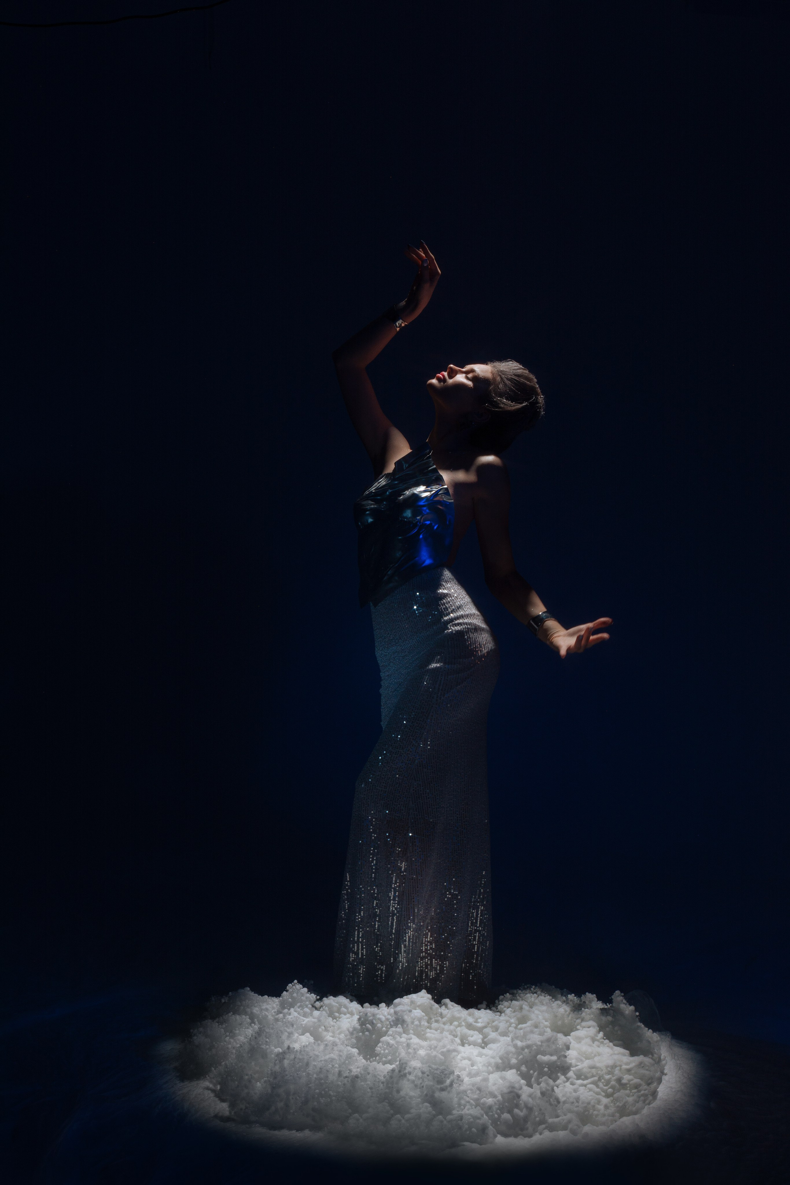 Силуэт, заключающий в себе глубину красоты и загадочность зимы.