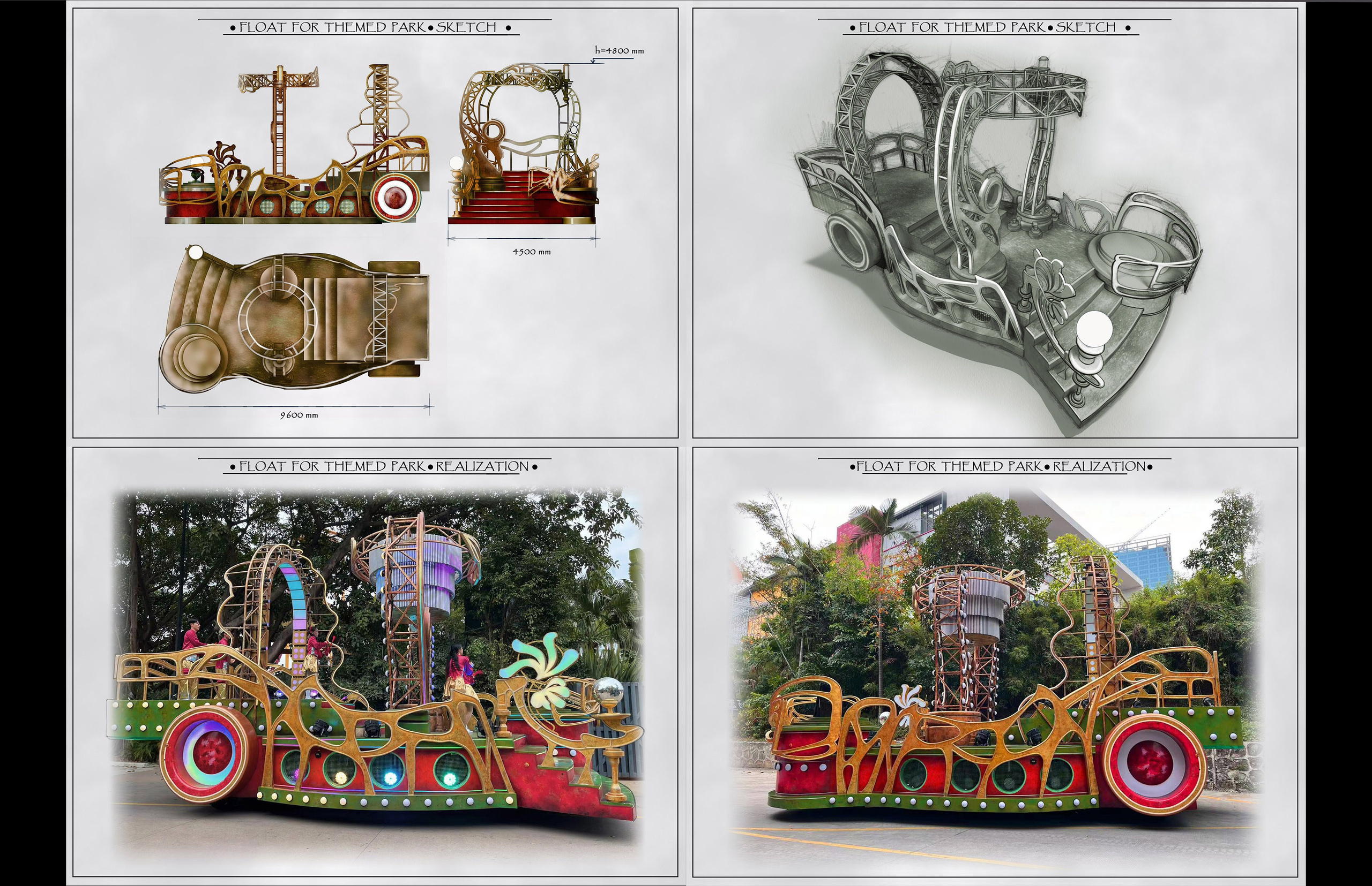 PLATFORMS FOR THEMED PARKS. Munina Dina. Set design portfolio