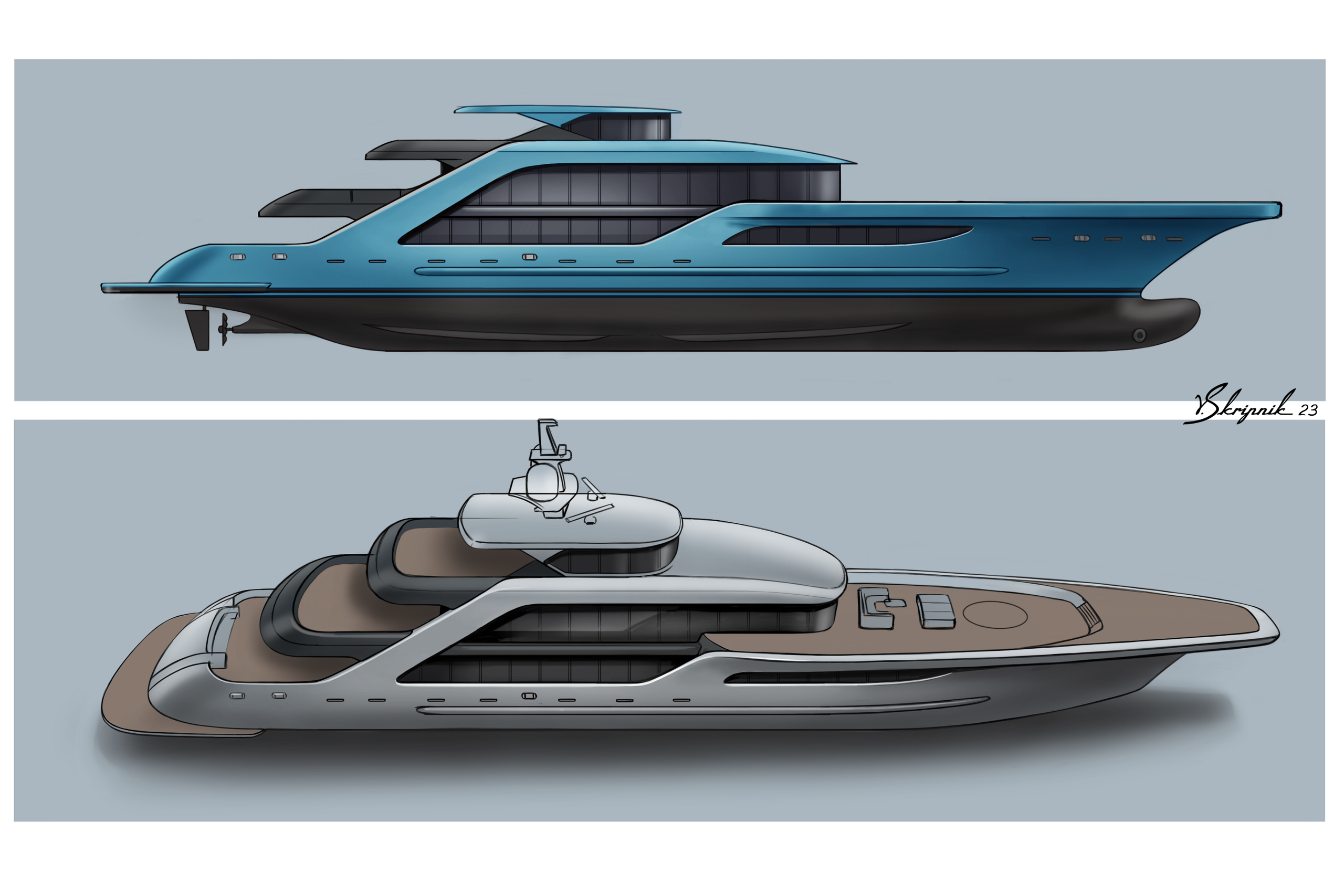 Project 52 m. Design Yachts and Cars