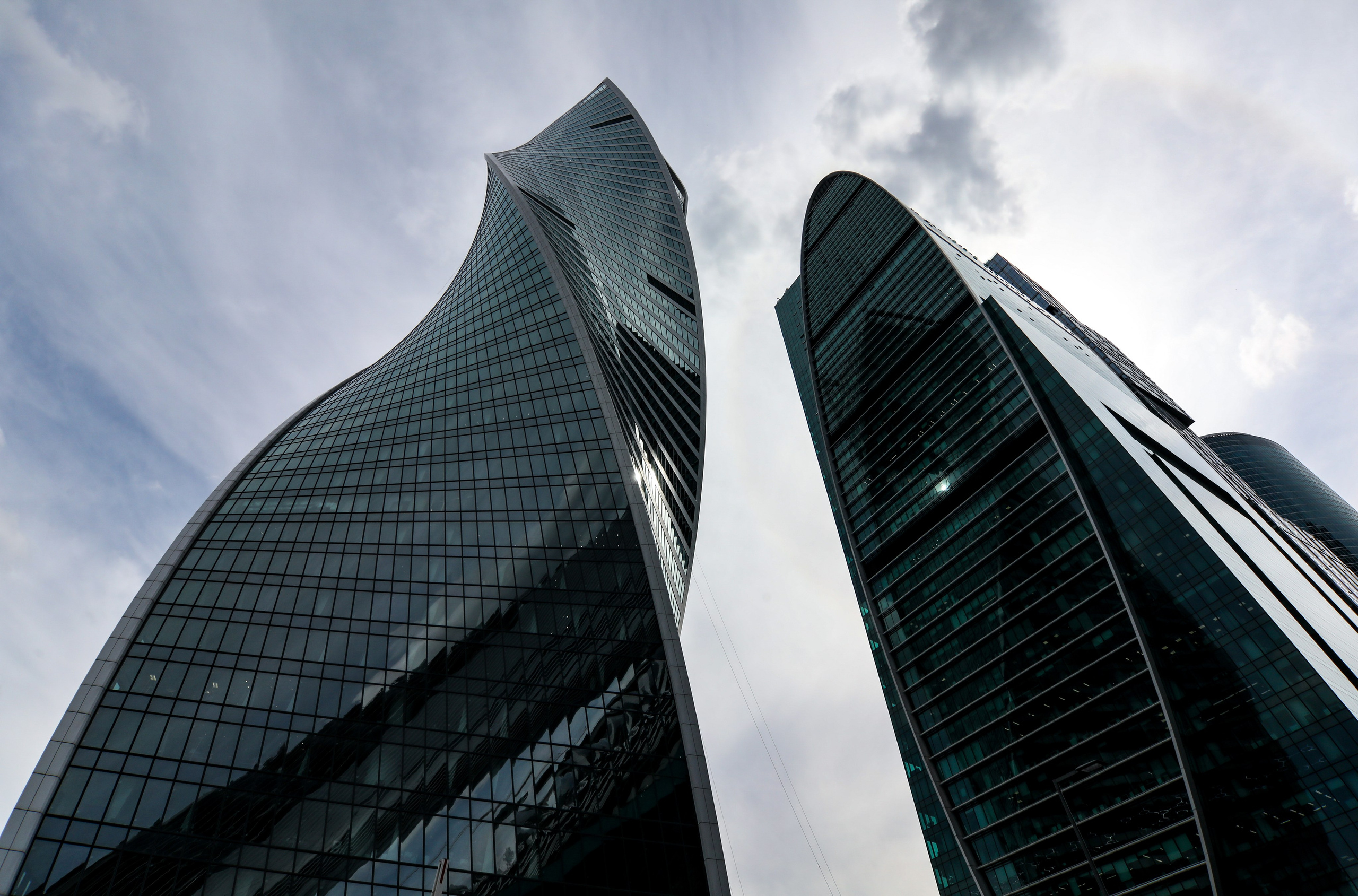 Skyscrapers of the Moscow International Business Center, known as "Moscow City", Moscow, Russia