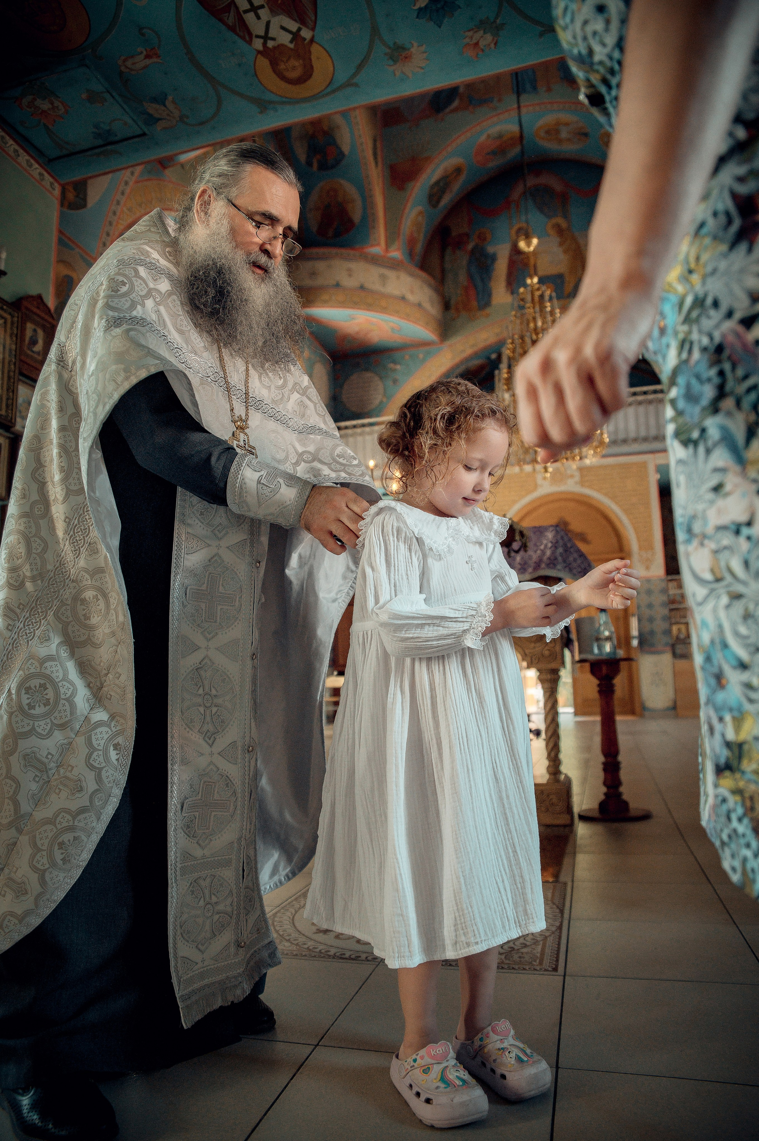 Таинство Крещения Арины, Церковь Всех Святых в Земле Российской г. Волгоград. Церковный, семейный и репортажный фотограф Волгоград, Волжский