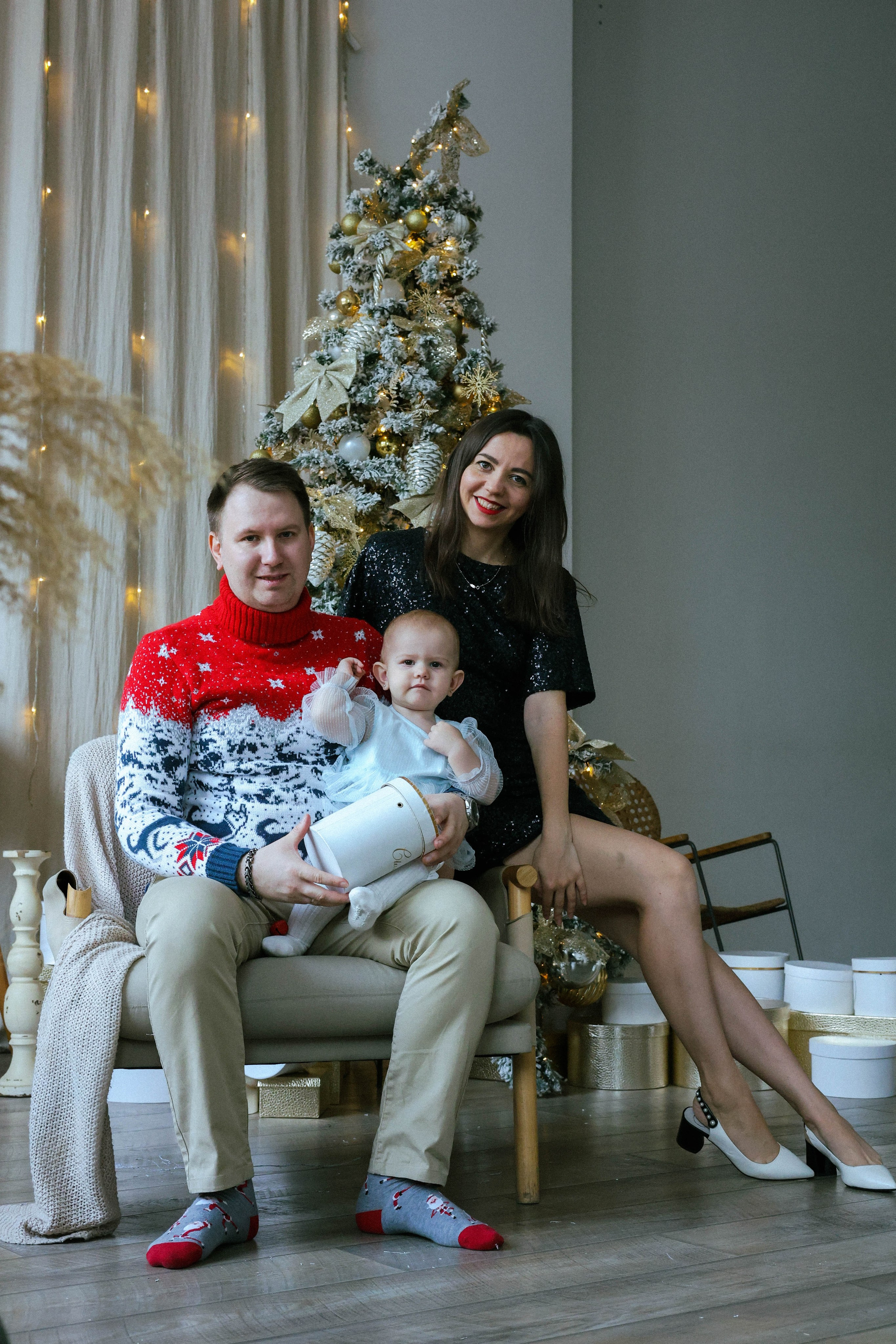 Новогодняя история «Ирина и ее семья». Фотограф в Москве Анастасия Калинина