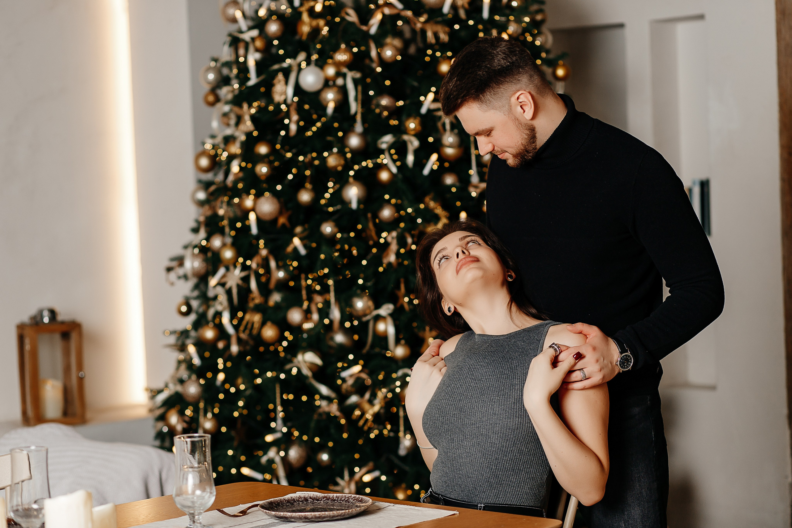 Новогодняя фотосессия для влюбленных в Московской фотостудии. Фотограф в Подольске — Мария Бучнева