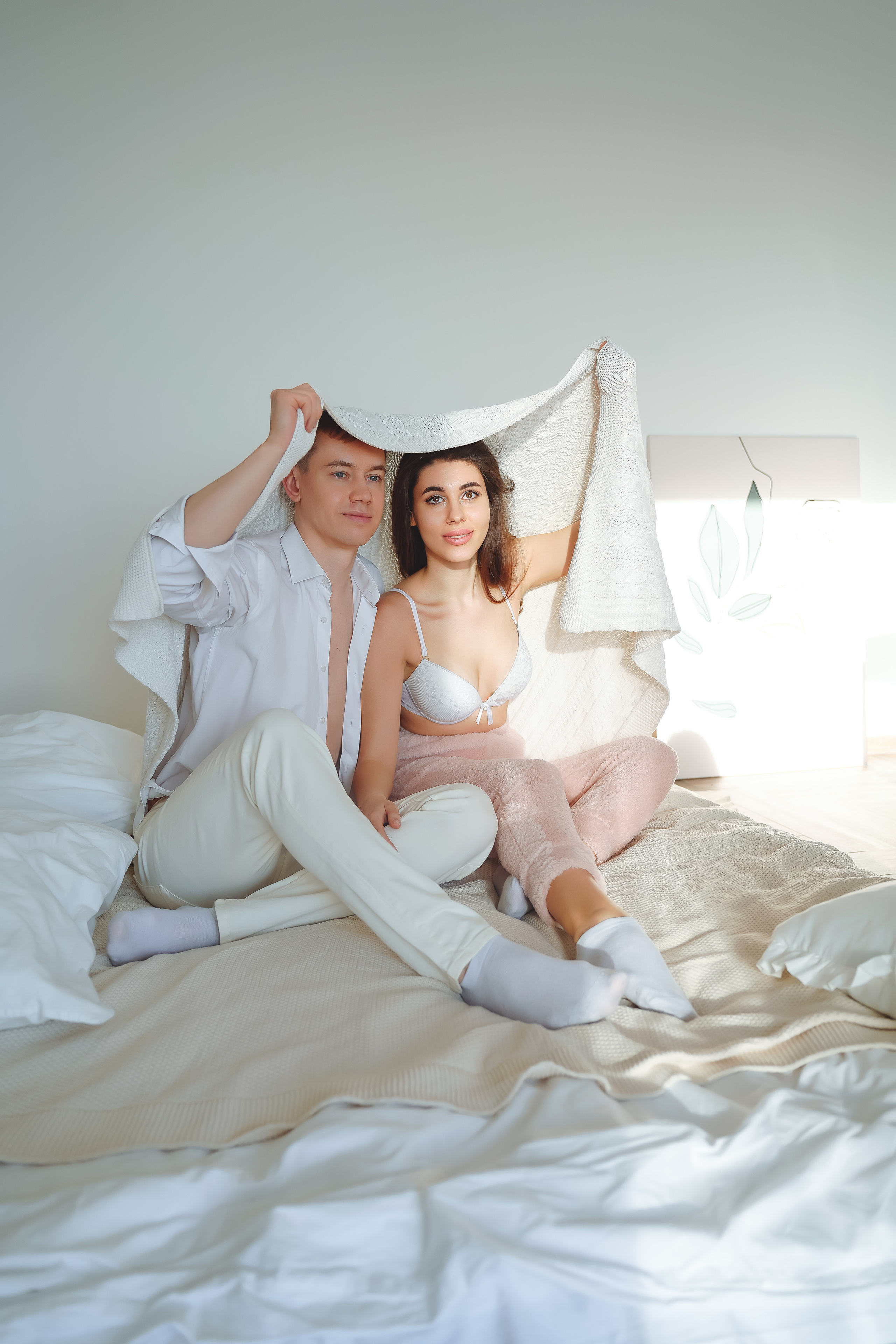 Фотосессия в пижамах Макар и Настя. Свадебный и семейный фотограф в Самаре Салахова Гулина