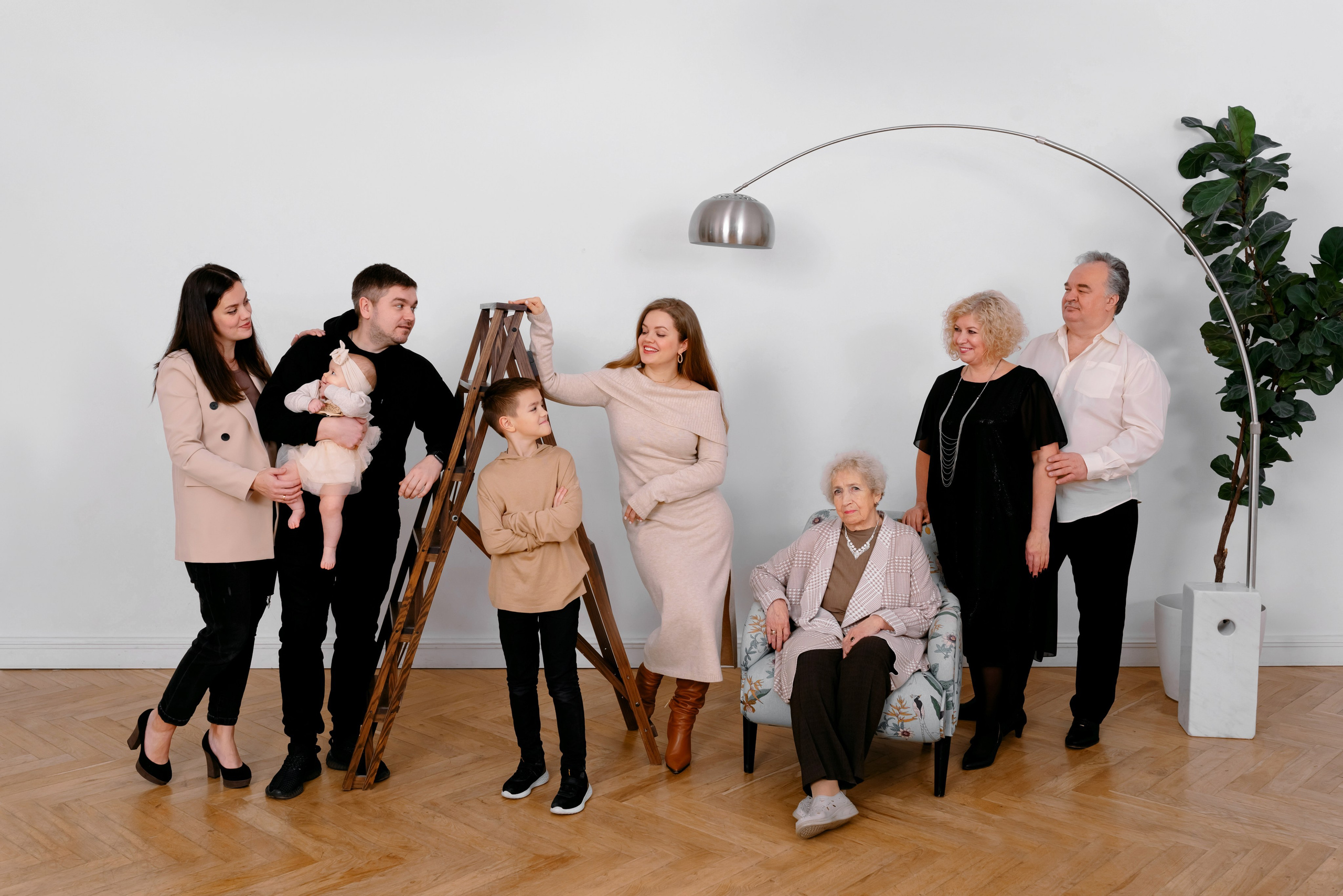 Фотосессия большой семьи. Фотограф Юлия Кондратьева