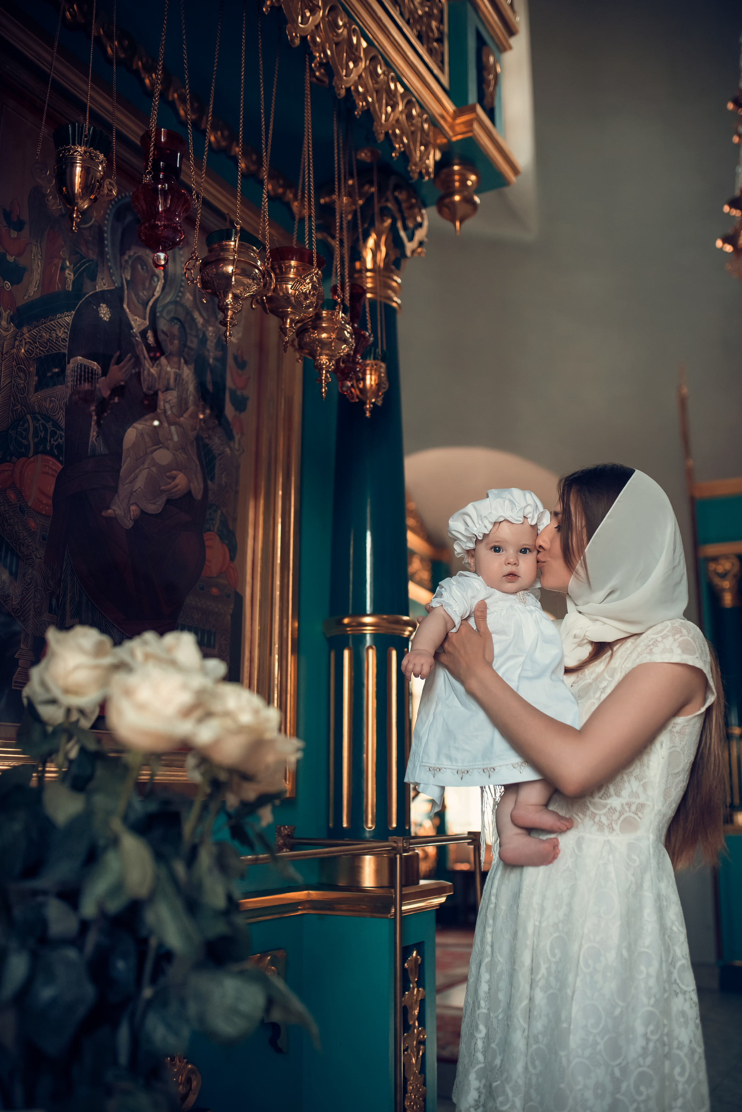 Таинство Крещения Храм Покрова Пресвятой Богородицы — Мервино. Семейный фотограф Олеся Батурина Рязань