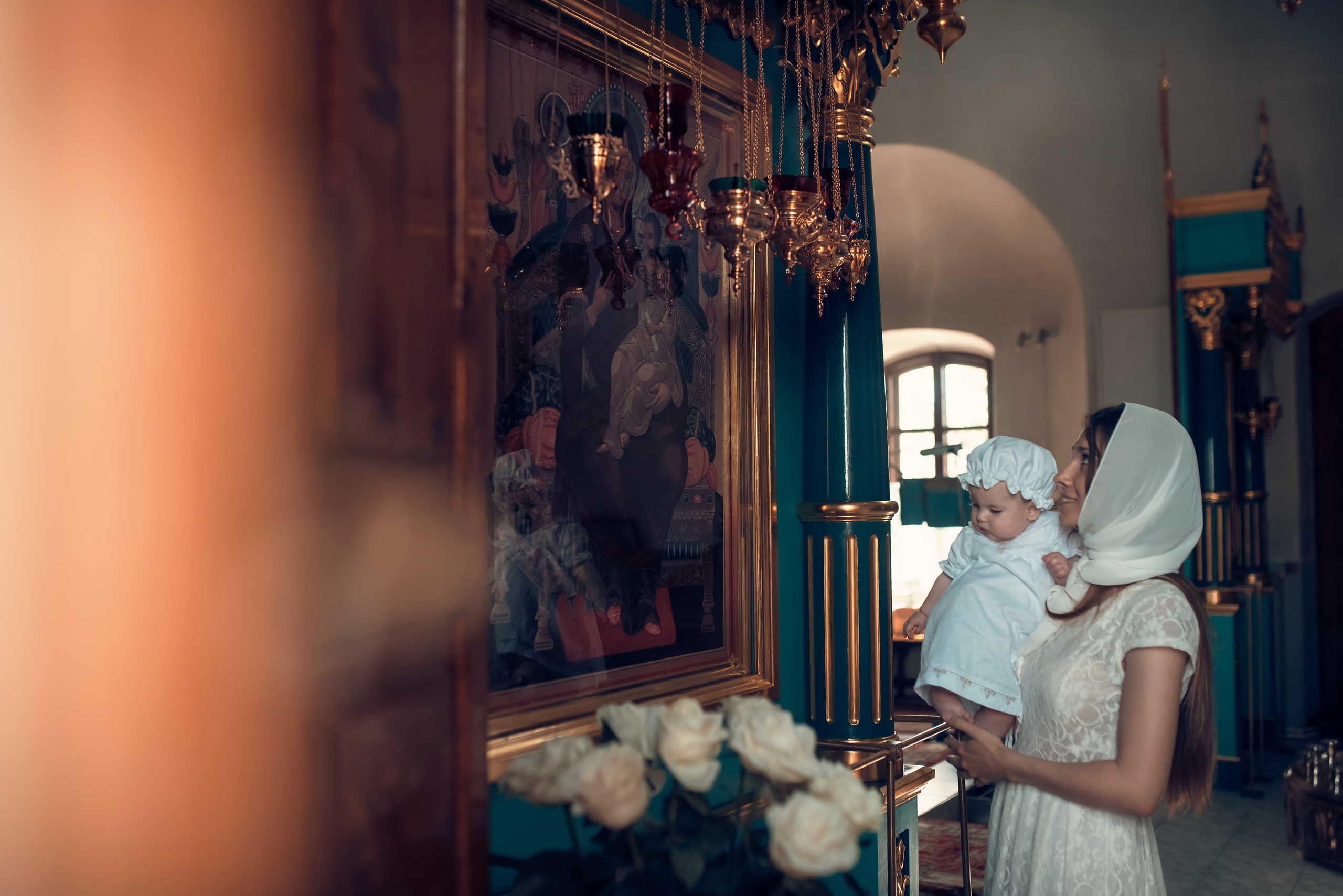 Таинство Крещения Храм Покрова Пресвятой Богородицы — Мервино. Семейный фотограф Олеся Батурина Рязань