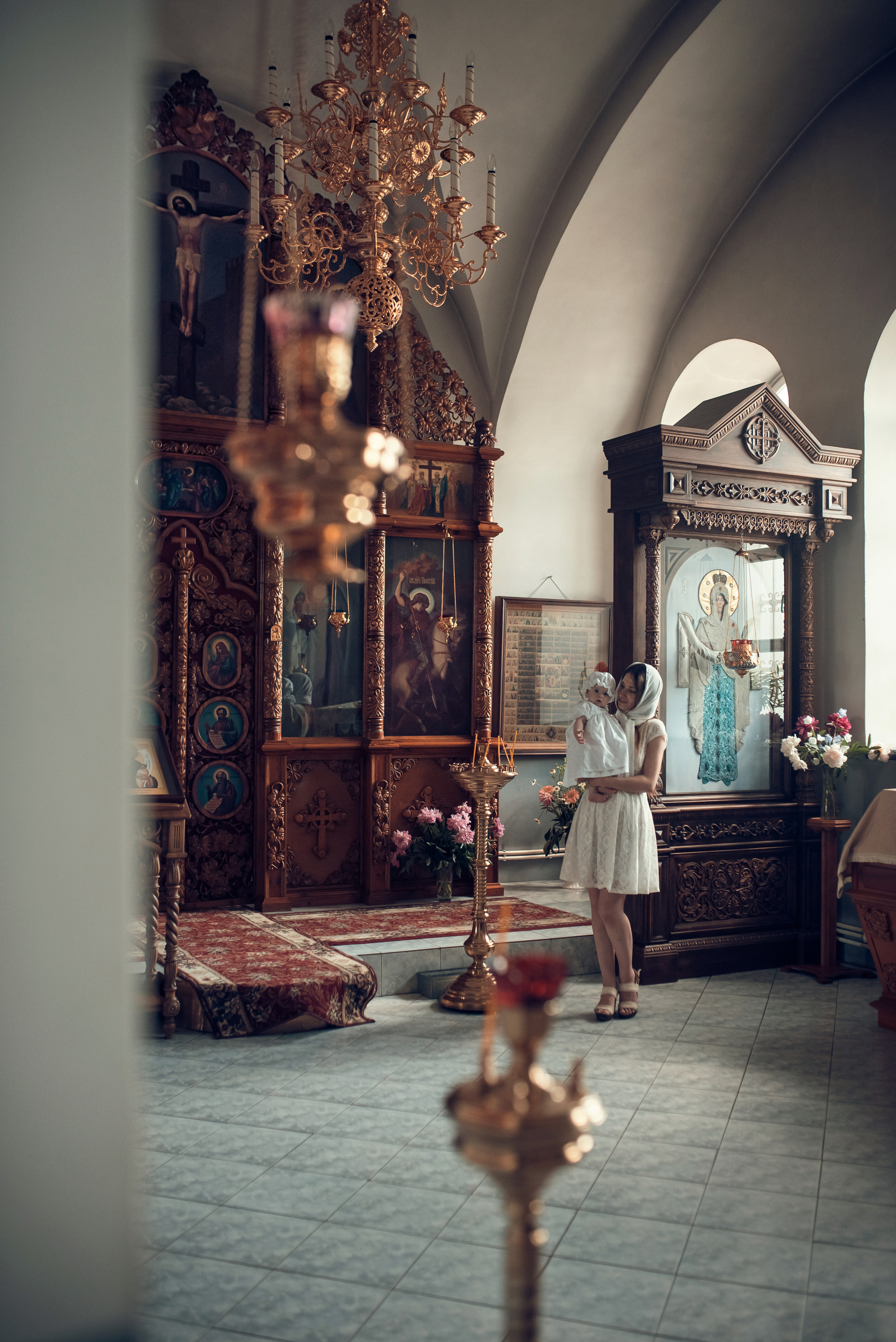 Таинство Крещения Храм Покрова Пресвятой Богородицы — Мервино. Семейный фотограф Олеся Батурина Рязань