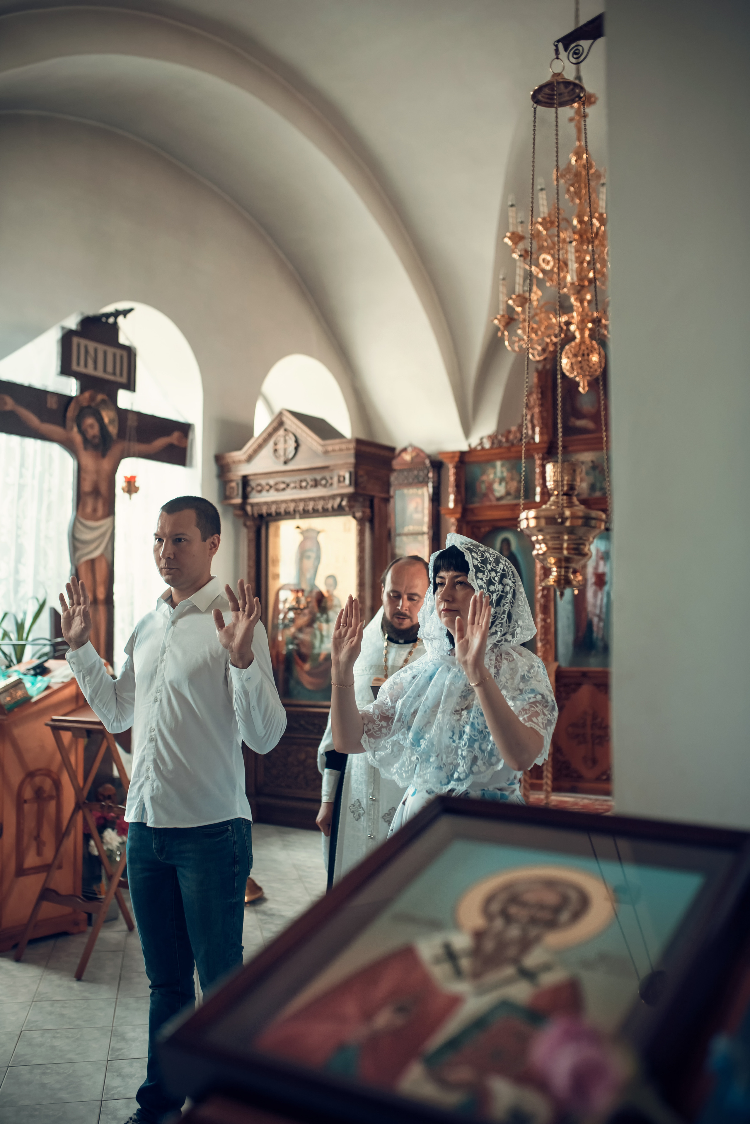 Таинство Крещения Храм Покрова Пресвятой Богородицы — Мервино. Семейный фотограф Олеся Батурина Рязань