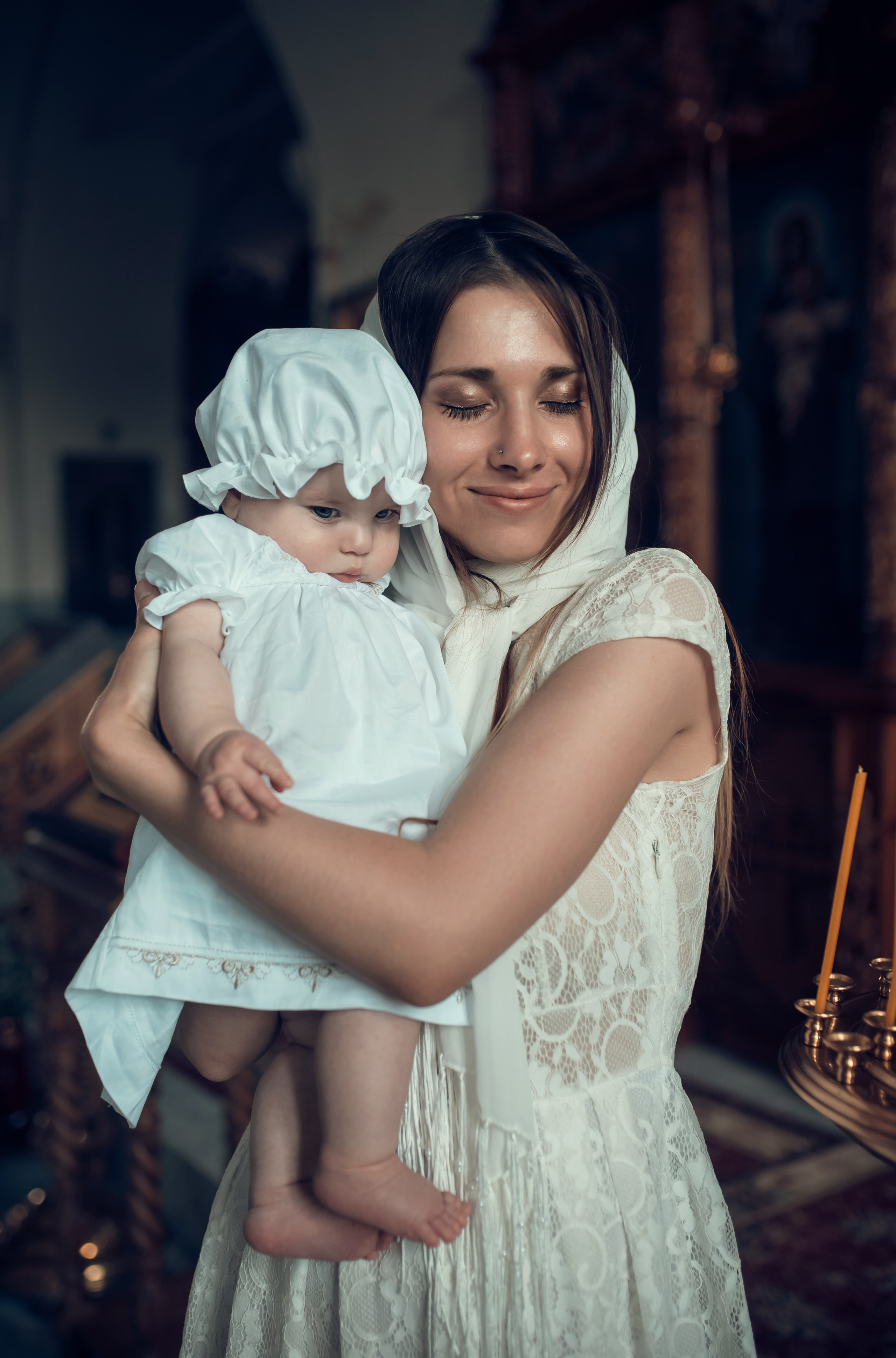 Таинство Крещения Храм Покрова Пресвятой Богородицы — Мервино. Семейный фотограф Олеся Батурина Рязань