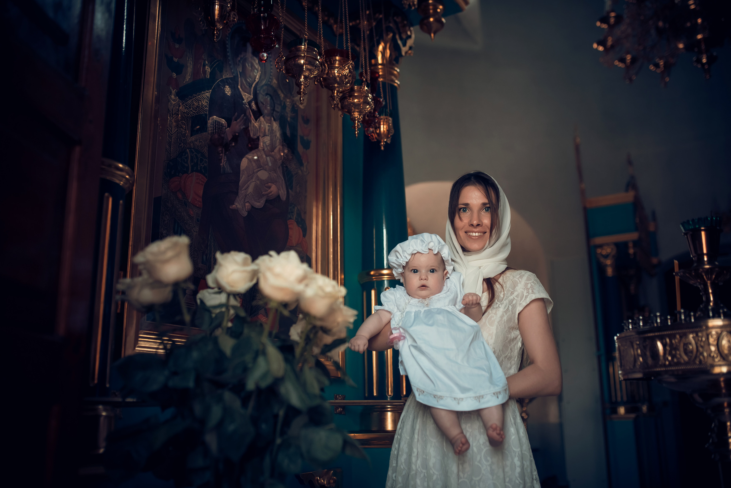 Таинство Крещения Храм Покрова Пресвятой Богородицы — Мервино. Семейный фотограф Олеся Батурина Рязань