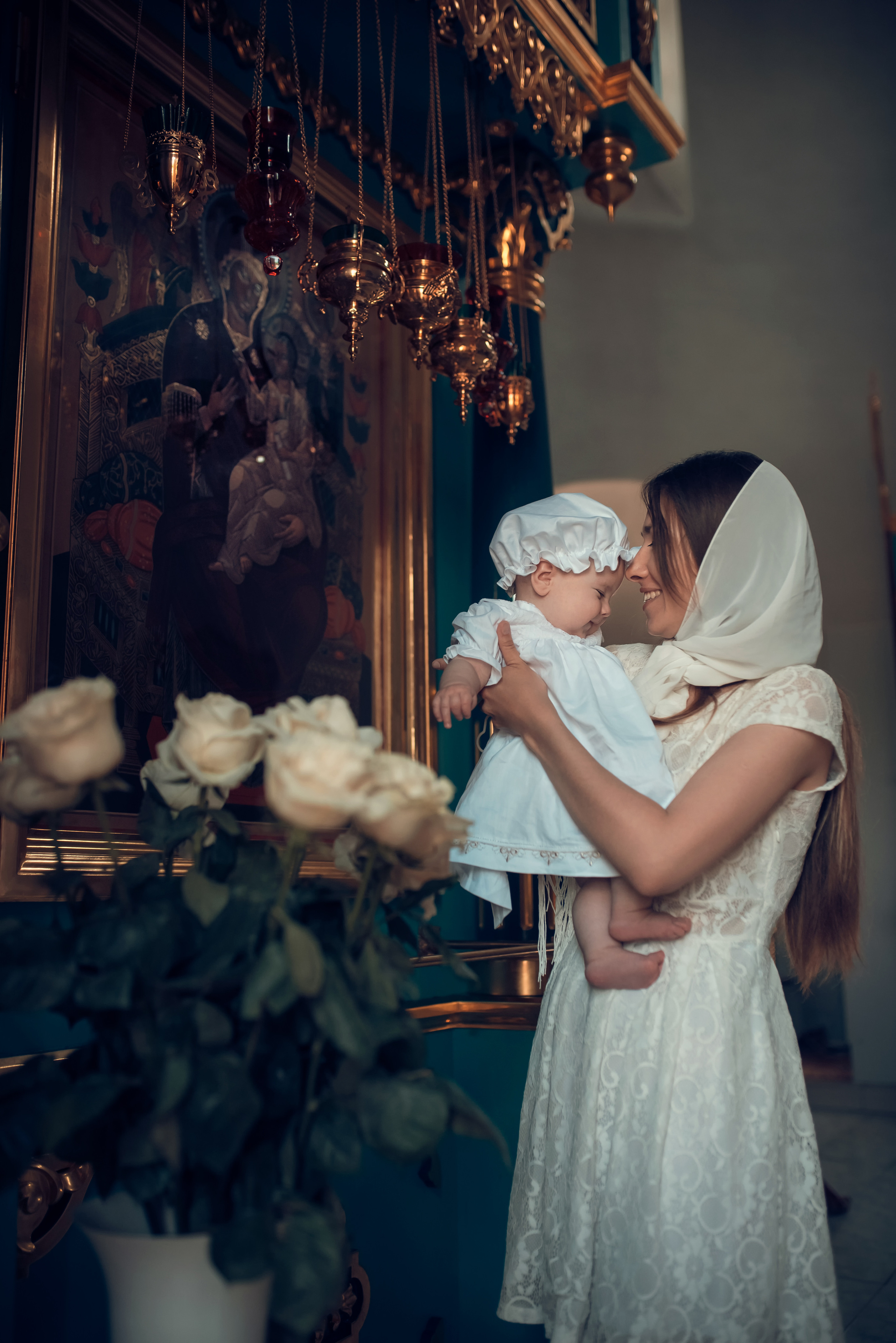 Таинство Крещения Храм Покрова Пресвятой Богородицы — Мервино. Семейный фотограф Олеся Батурина Рязань