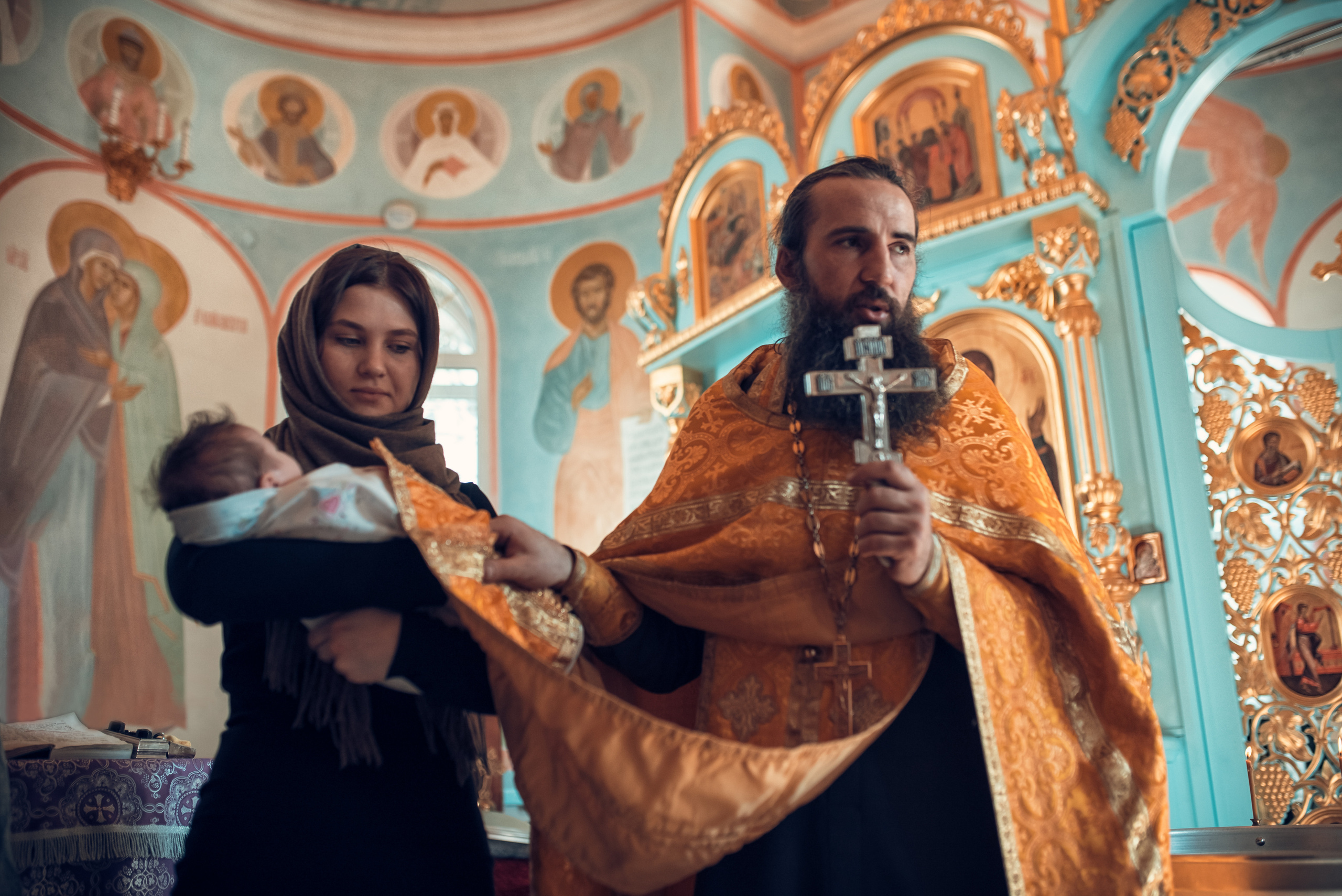 Таинство Крещения Крестовоздвиженский храм. Семейный фотограф Олеся Батурина Рязань