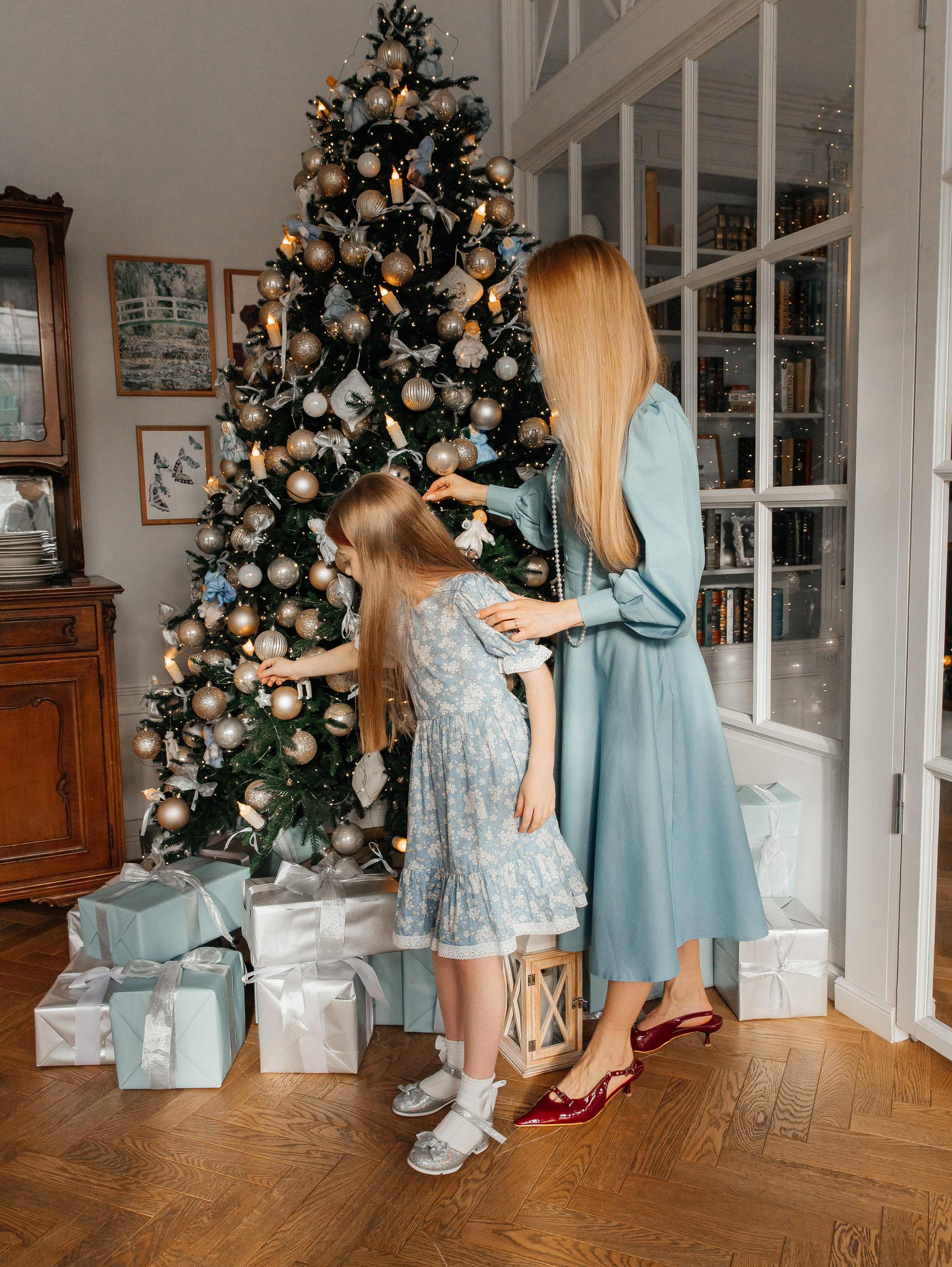 Новогодняя (мама и дочка). Фотограф текстиля в Москве Ольга Иванова