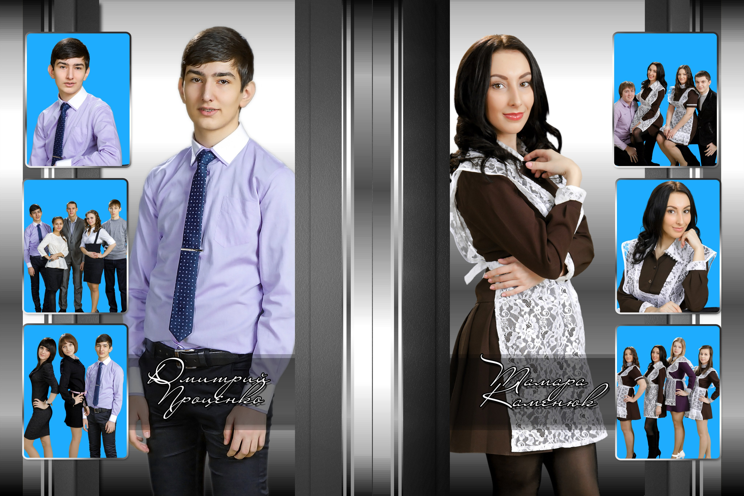 Шаблон 03 Старшая школа «Тёмный стиль». Medlori fotobook Выпускные альбомы в Липецке Лариса Медведева