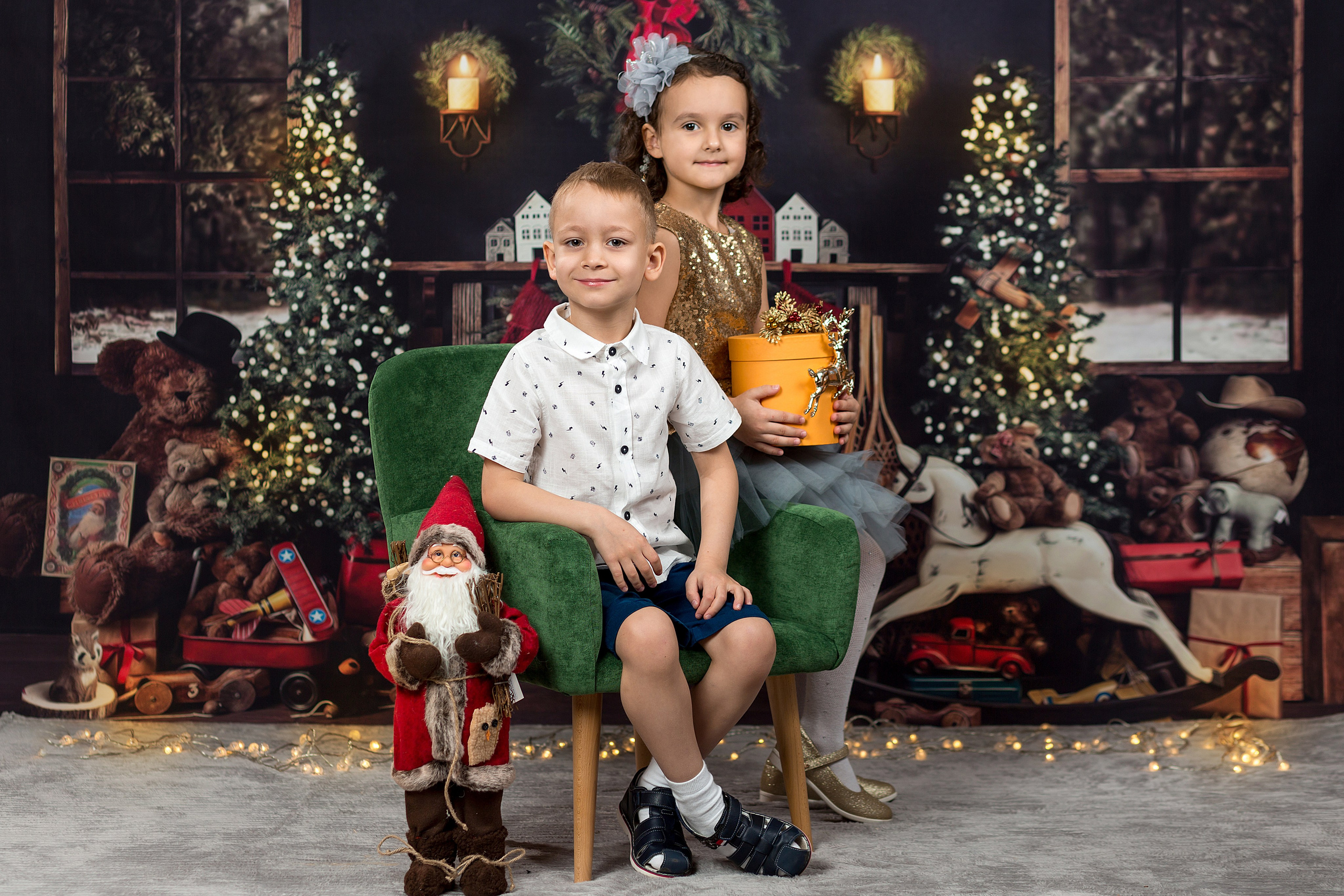 Новогодний фотопроект «Зеленое кресло». Фотостудия «Юла»