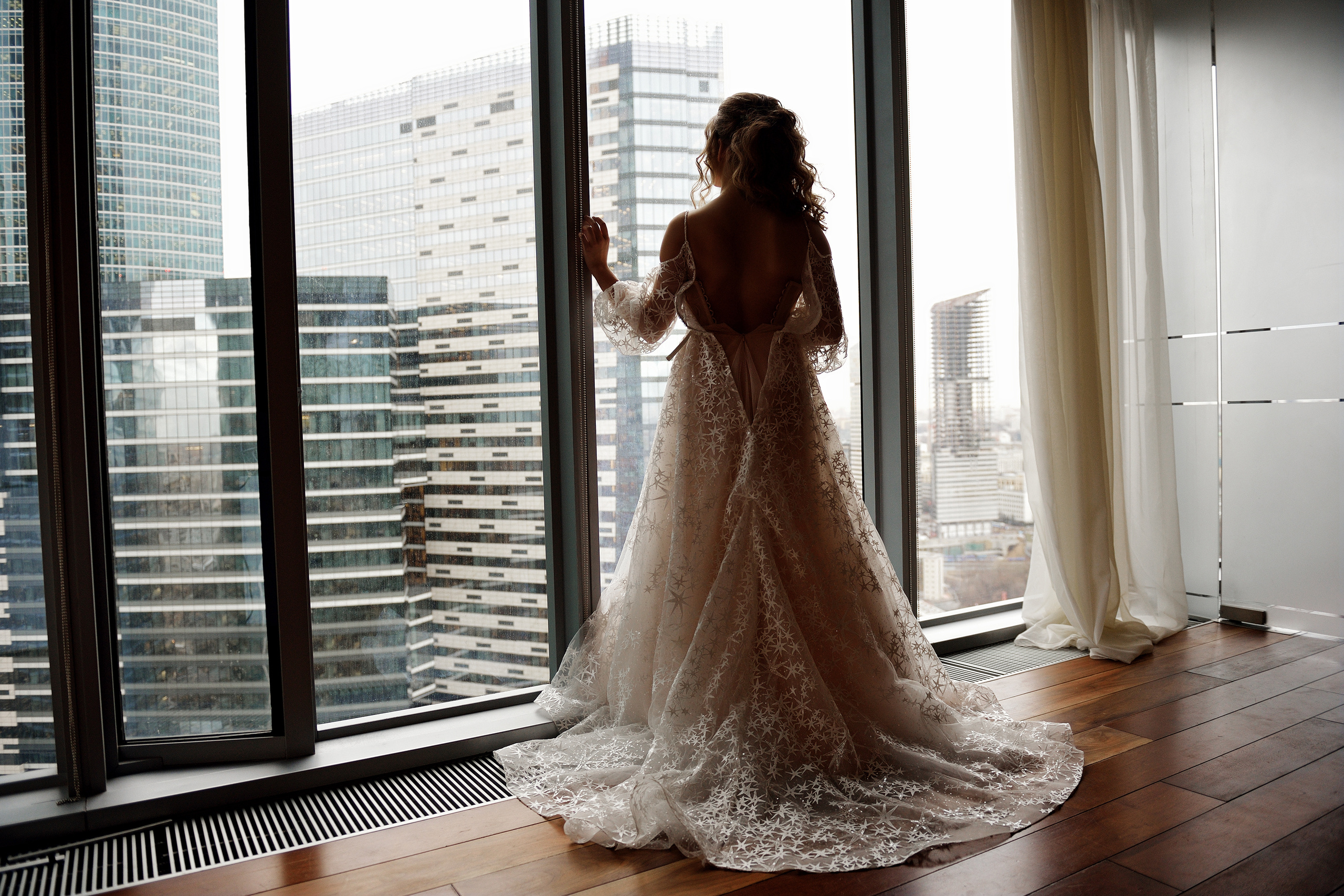 утро невесты, фотосессия москва сити