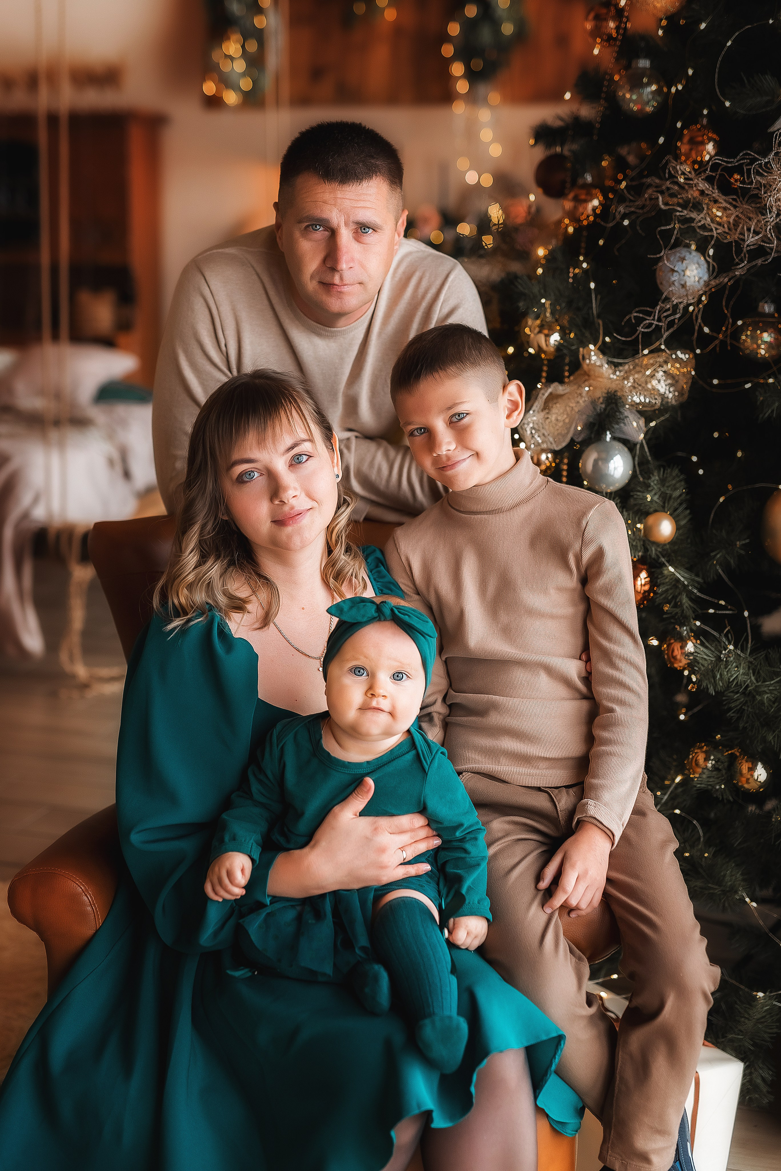 Новогодняя семейная фотосессия. Семейный, детский фотограф в Воронеже Анна Никитина