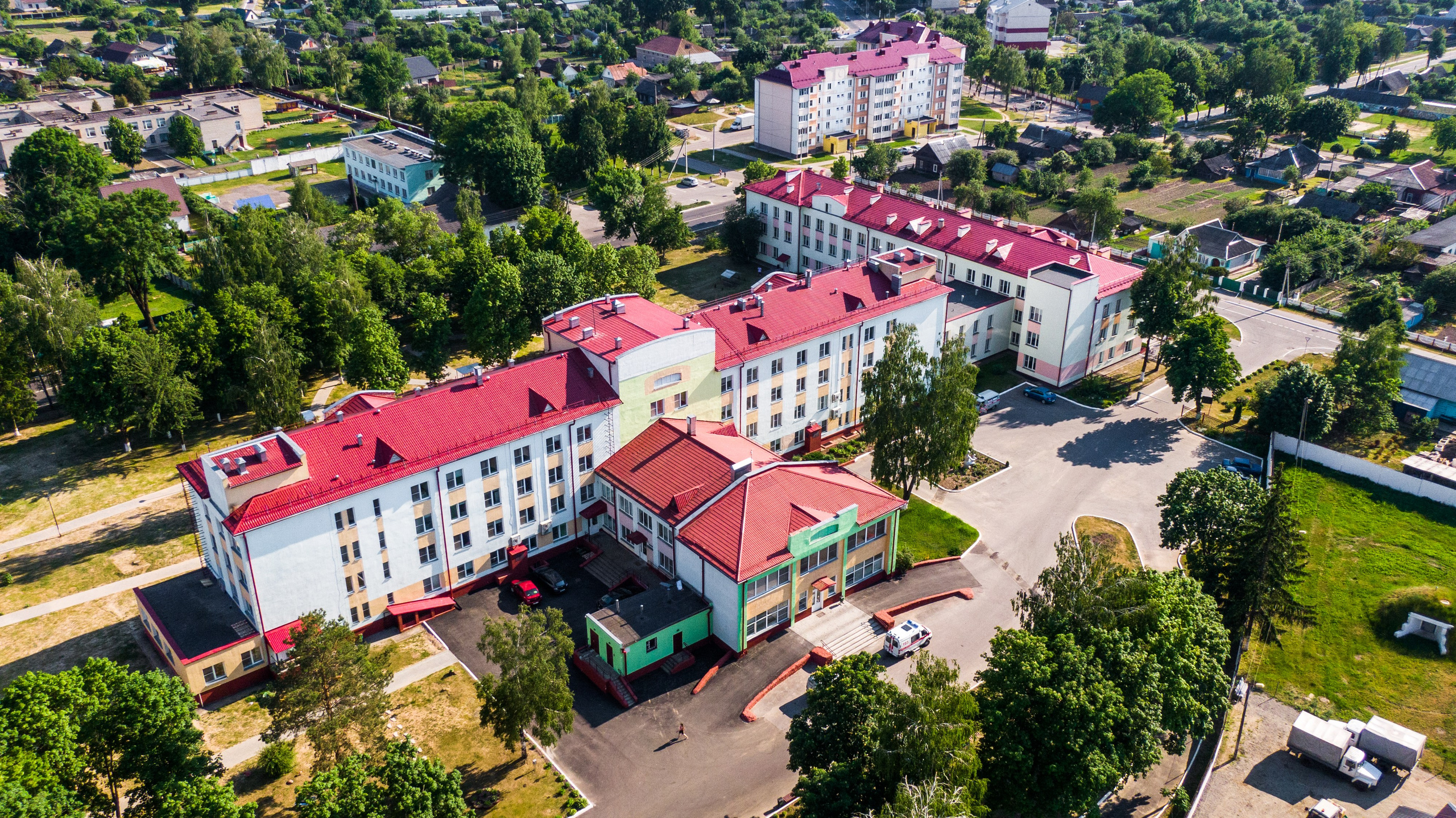 Чечерск с дрона. Роман Свободный — интерьерная и архитектурная съёмка, Москва и МО