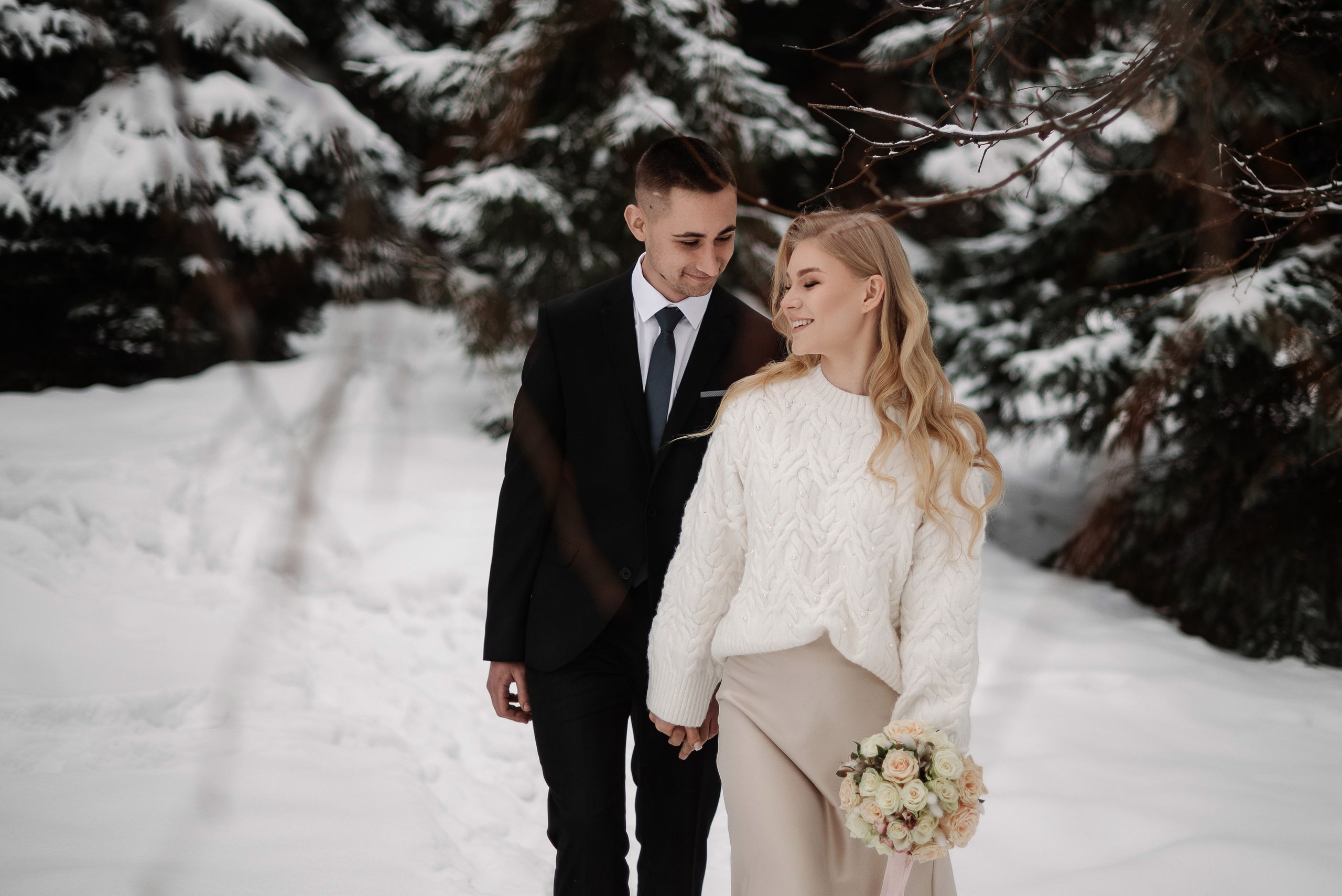 Александра и Алексей, роспись и прогулка зимой. Свадебный и портретный фотограф в Липецке Юлия Свит
