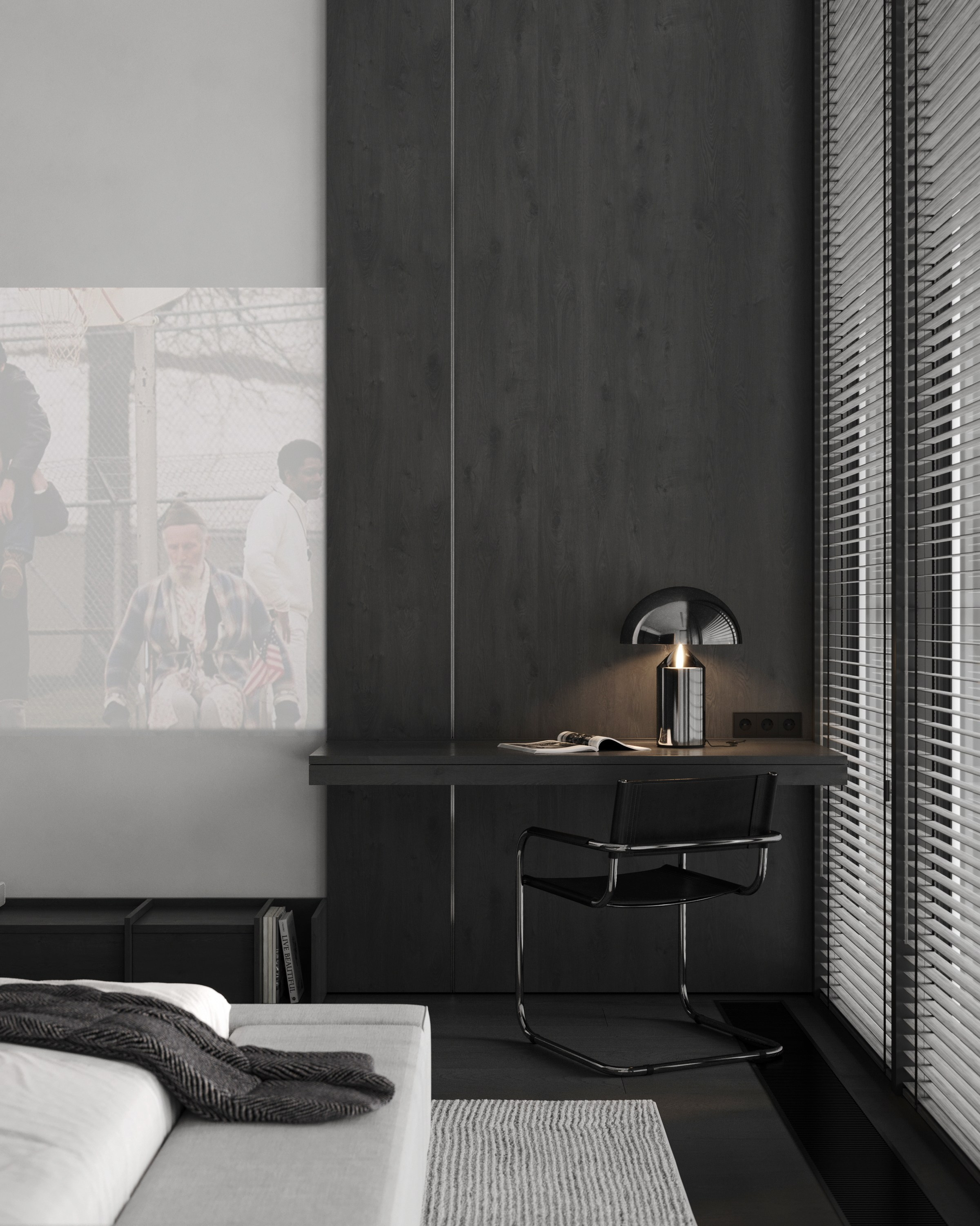 Спальня. Создание 3д визуализаций. Анимированное видео. Сборка сцен