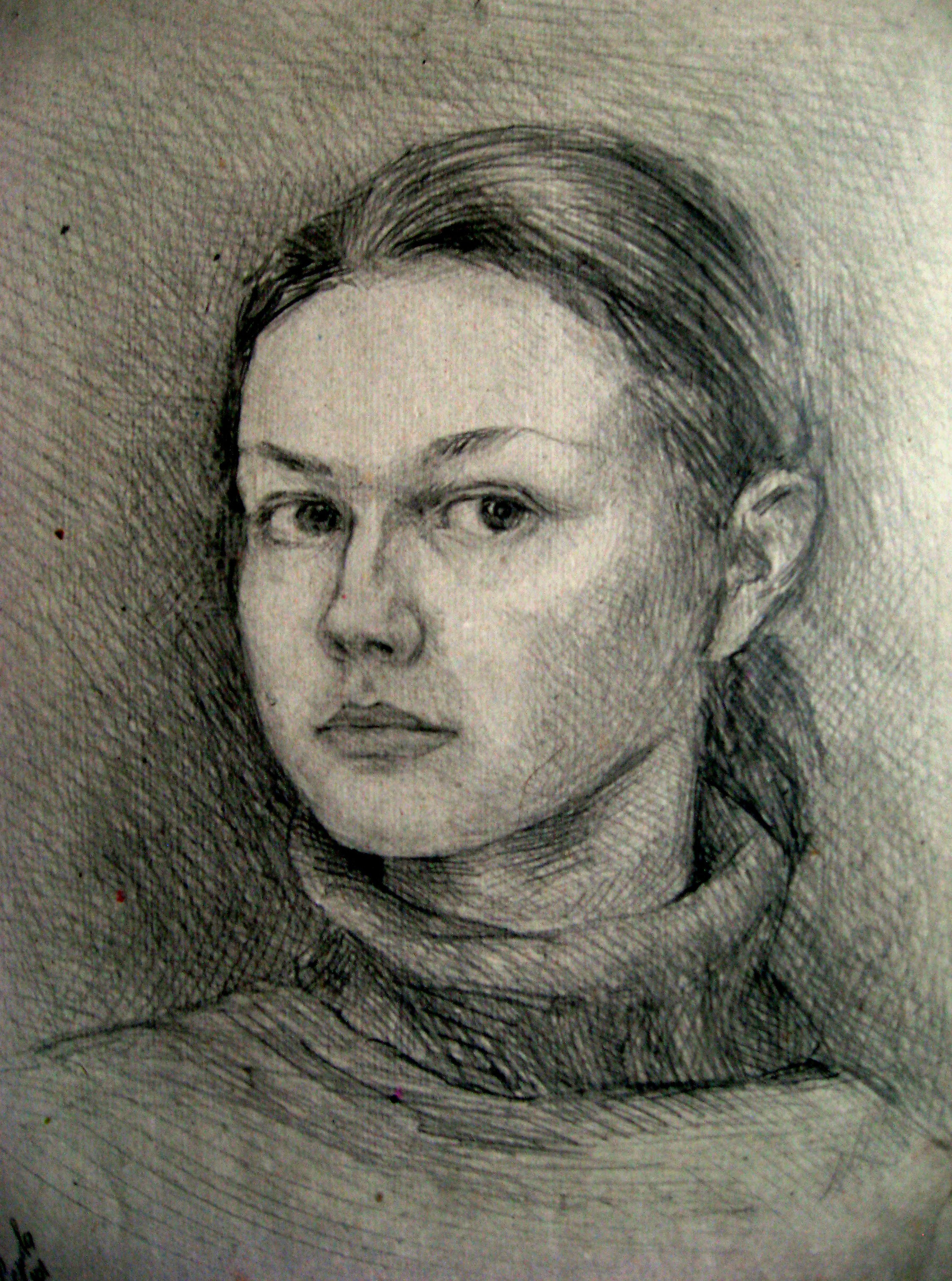 Автопортрет, карандаш, 2003