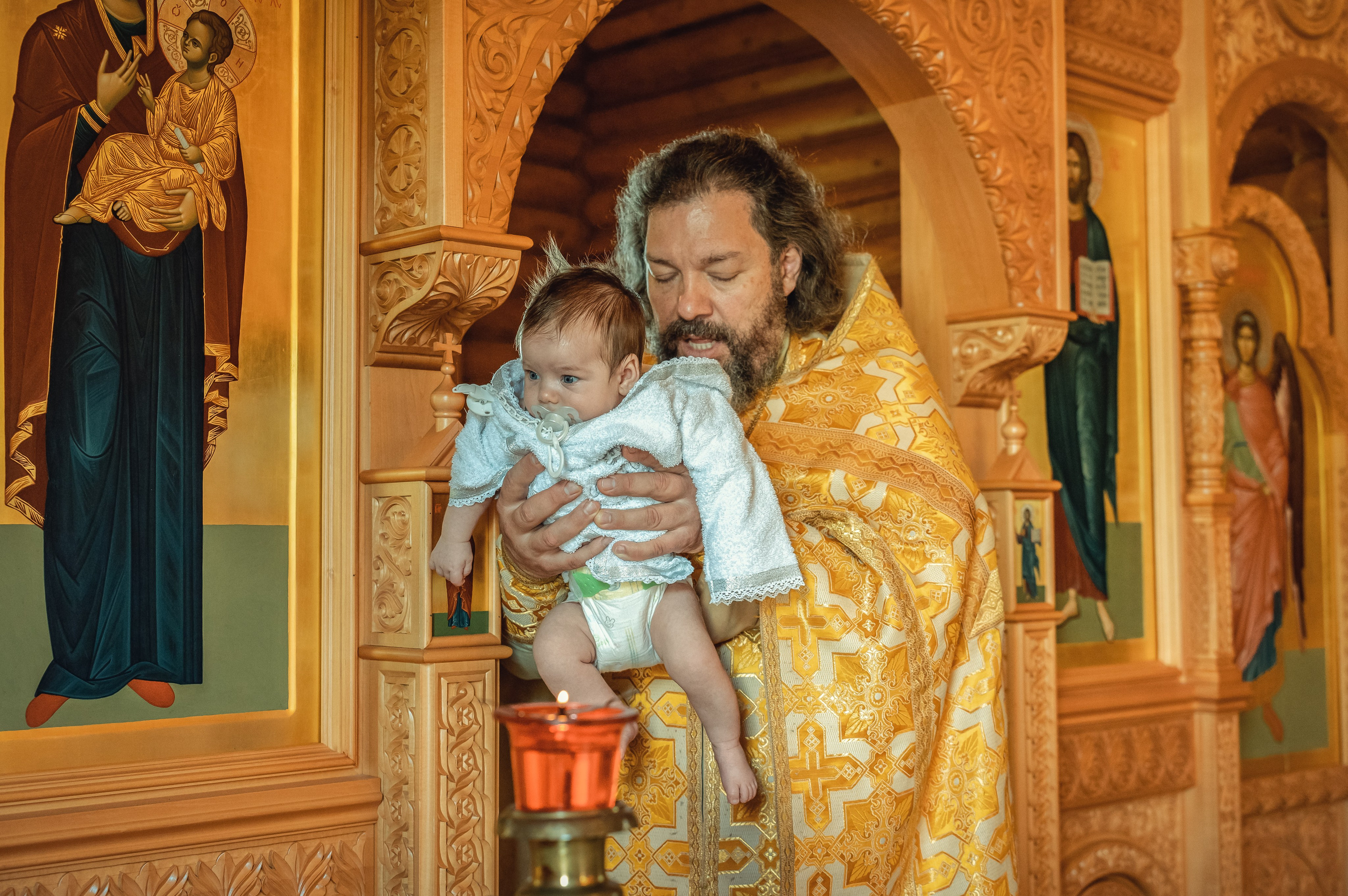 Крещение Федора в храме 12 апостолов. Фотограф на Крещение Тула и Венчание в Туле, детский и семейный фотограф