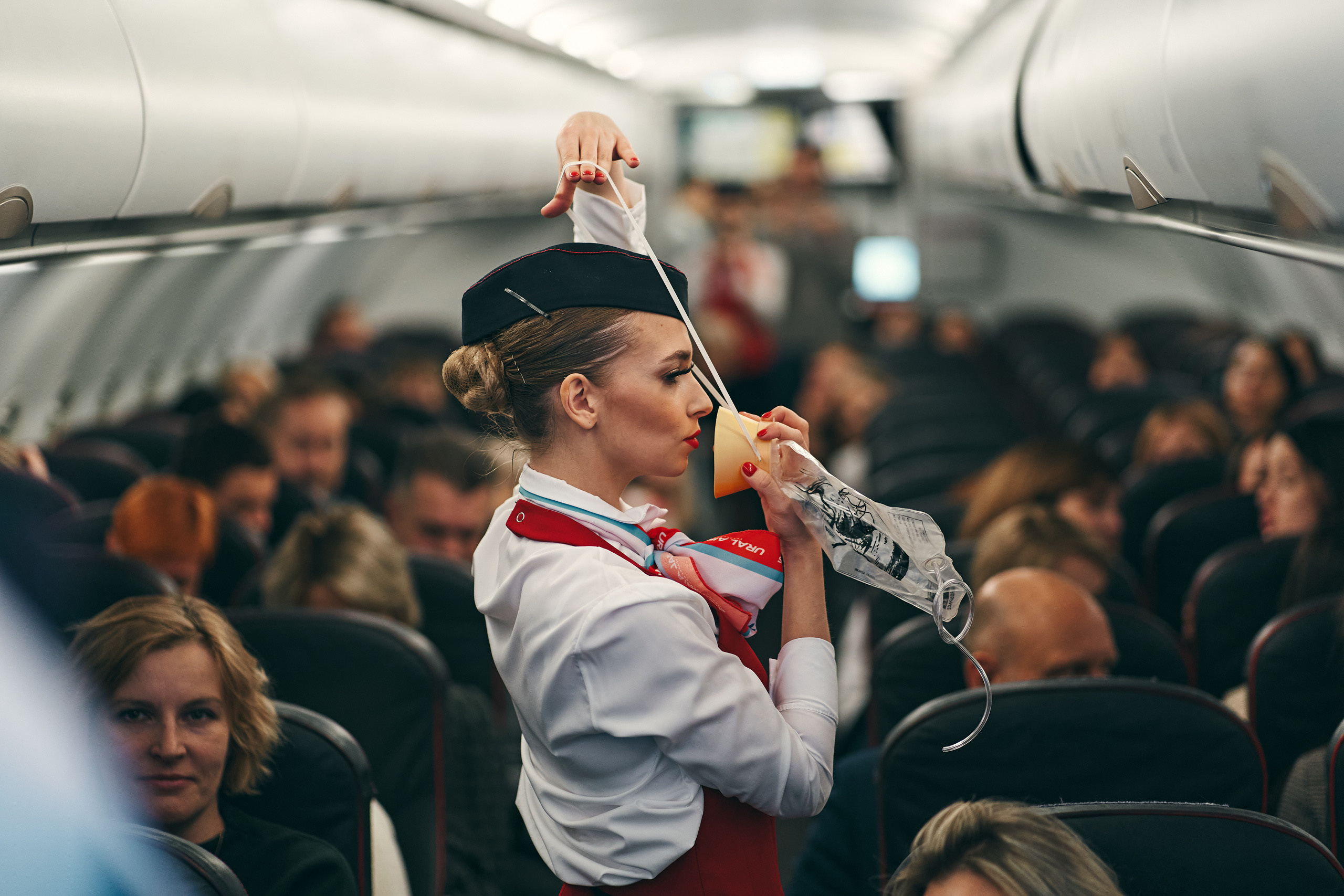 Презентация в самолёте. Фотограф Слава Кайгородов