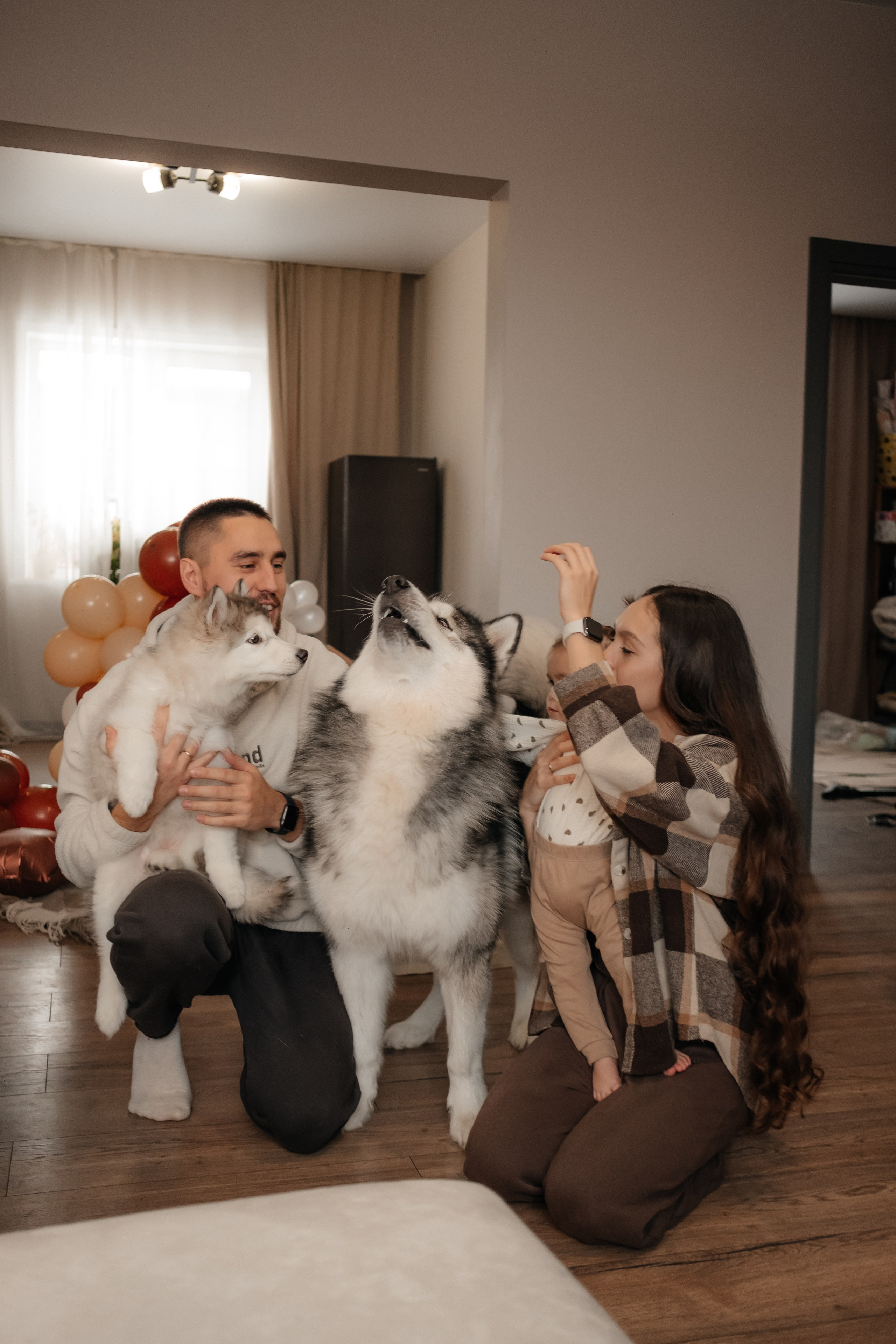 Катя, Саша и Еся | домашняя съемка. Фотограф в Новосибирске Диана Ильиных