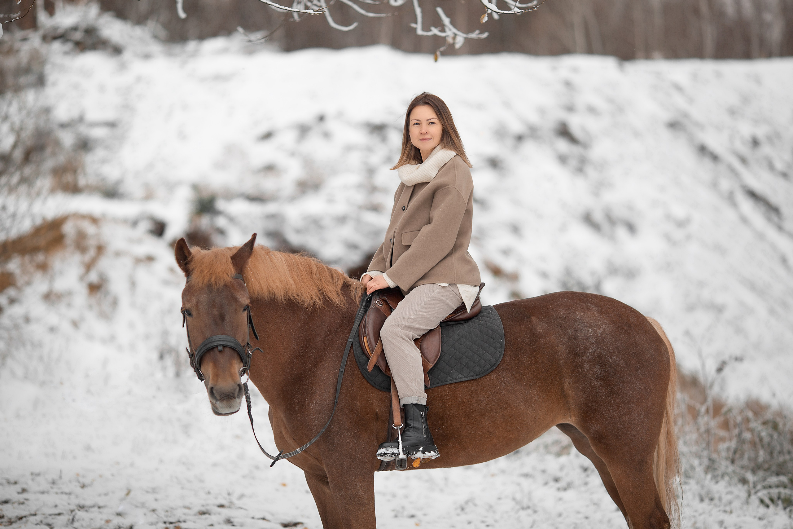 Екатерина и Радуга. Фотосессия с лошадьми в Нижнем Новгороде